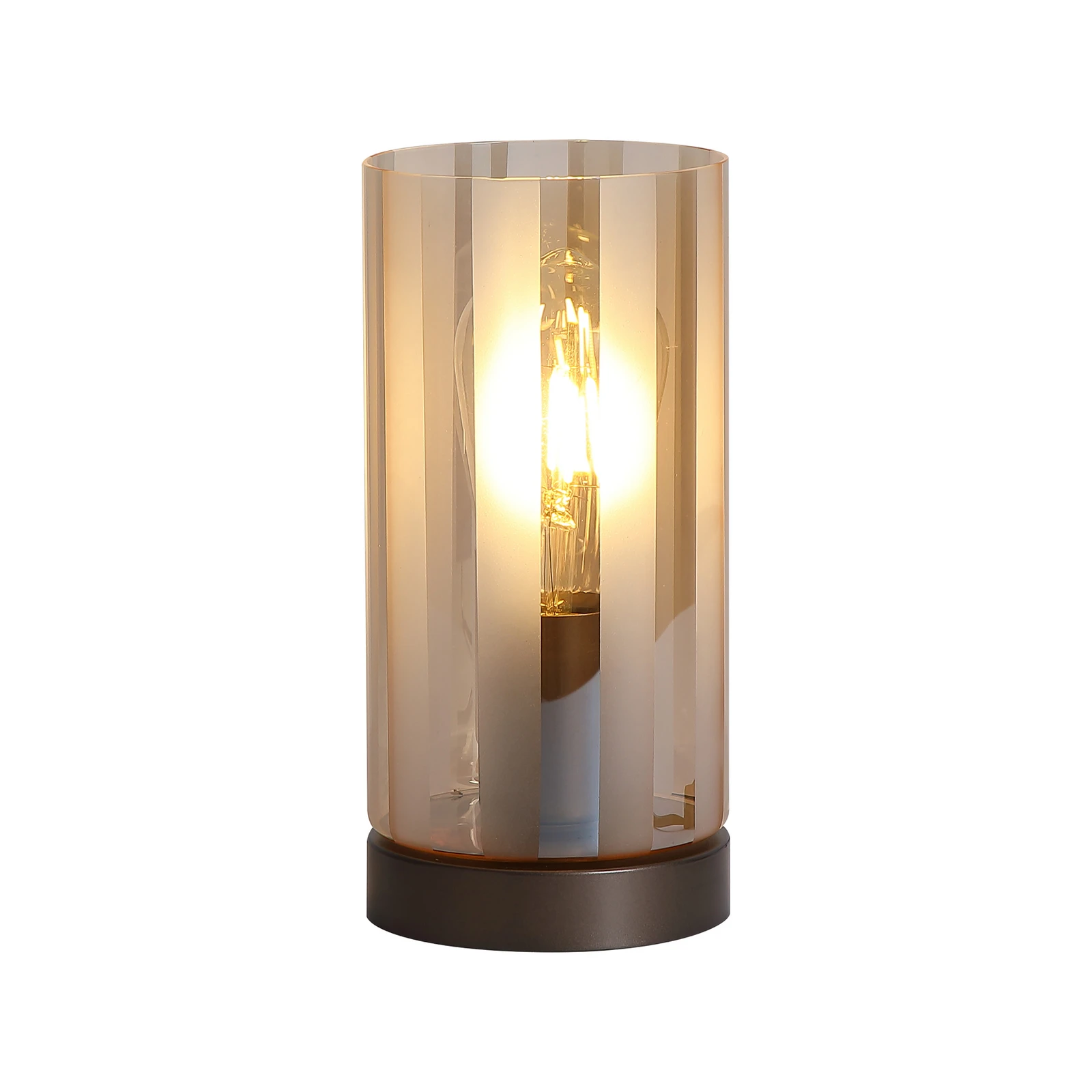 Stolní lampa Kent, bronzová, sklo, E27