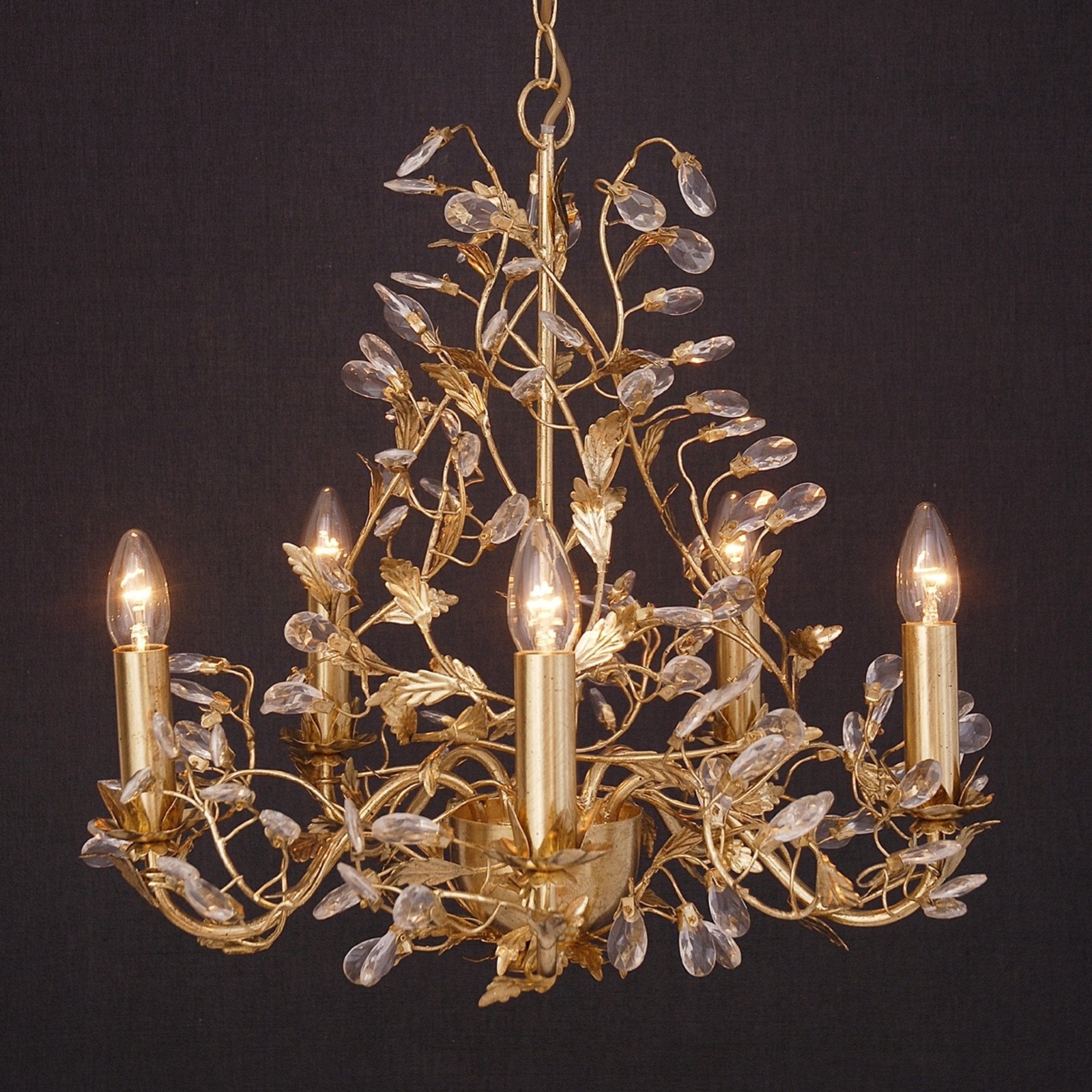 Candelabru Buono 5 becuri auriu