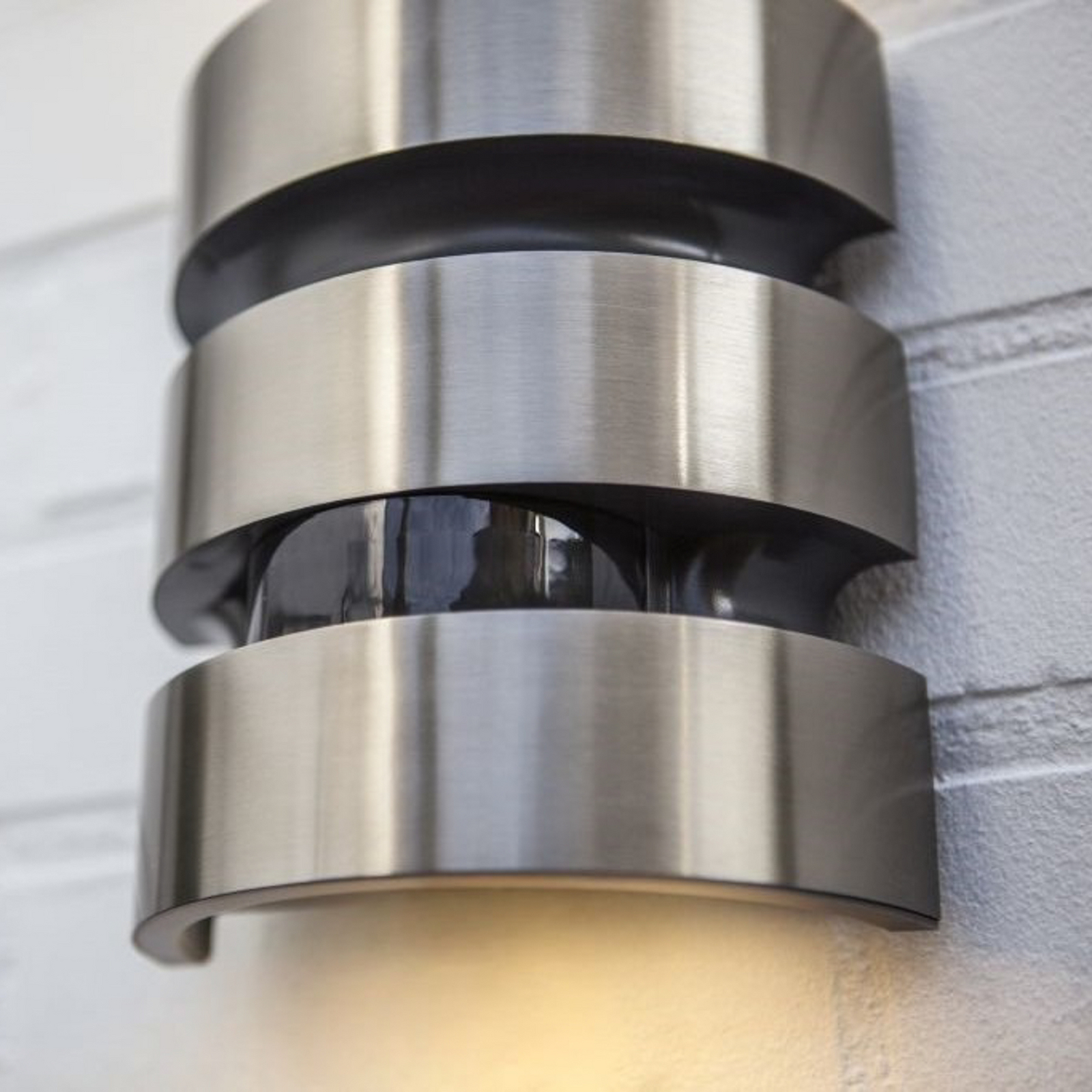 LED-Sensor-Außenwandleuchte MAYA, Edelstahl, Höhe 18 cm IP44