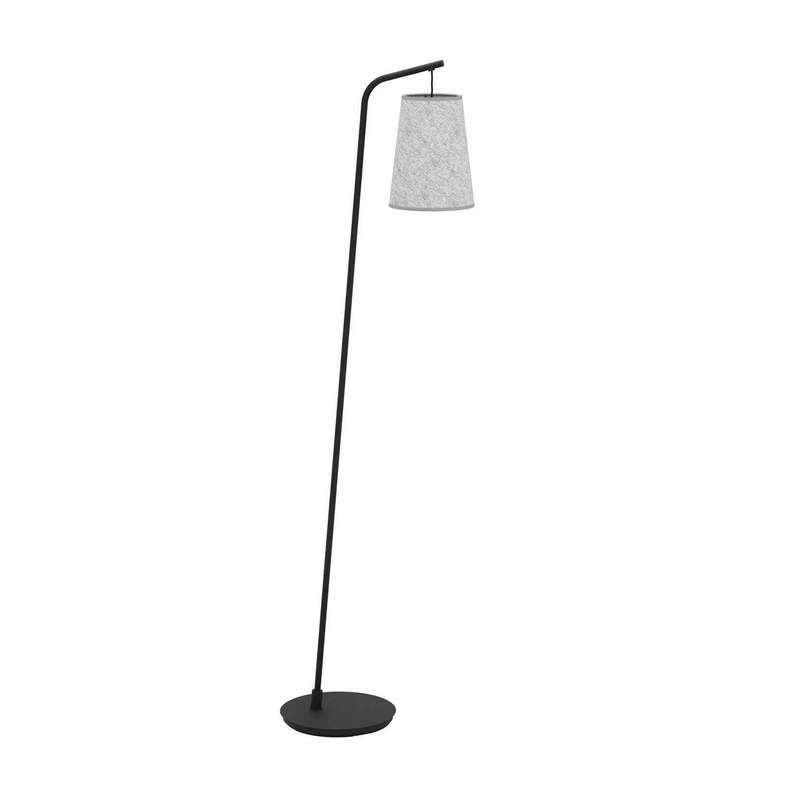 Lampe sur pied Alsager avec abat-jour en feutre