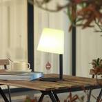 Lindby Tyrian LED-es, újratölthető asztali lámpa, hengeres
