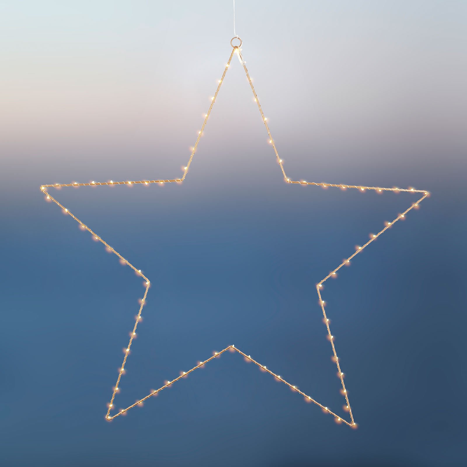 Dekorativní hvězda LED Liva Star, zlatá, Ø 70 cm