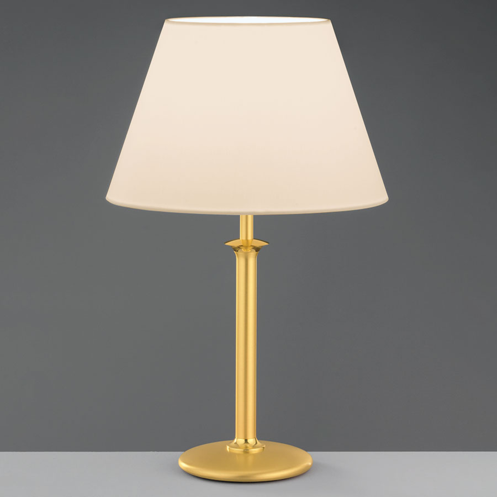 Chintz-Tischlampe Royce mit Schnurschalter creme