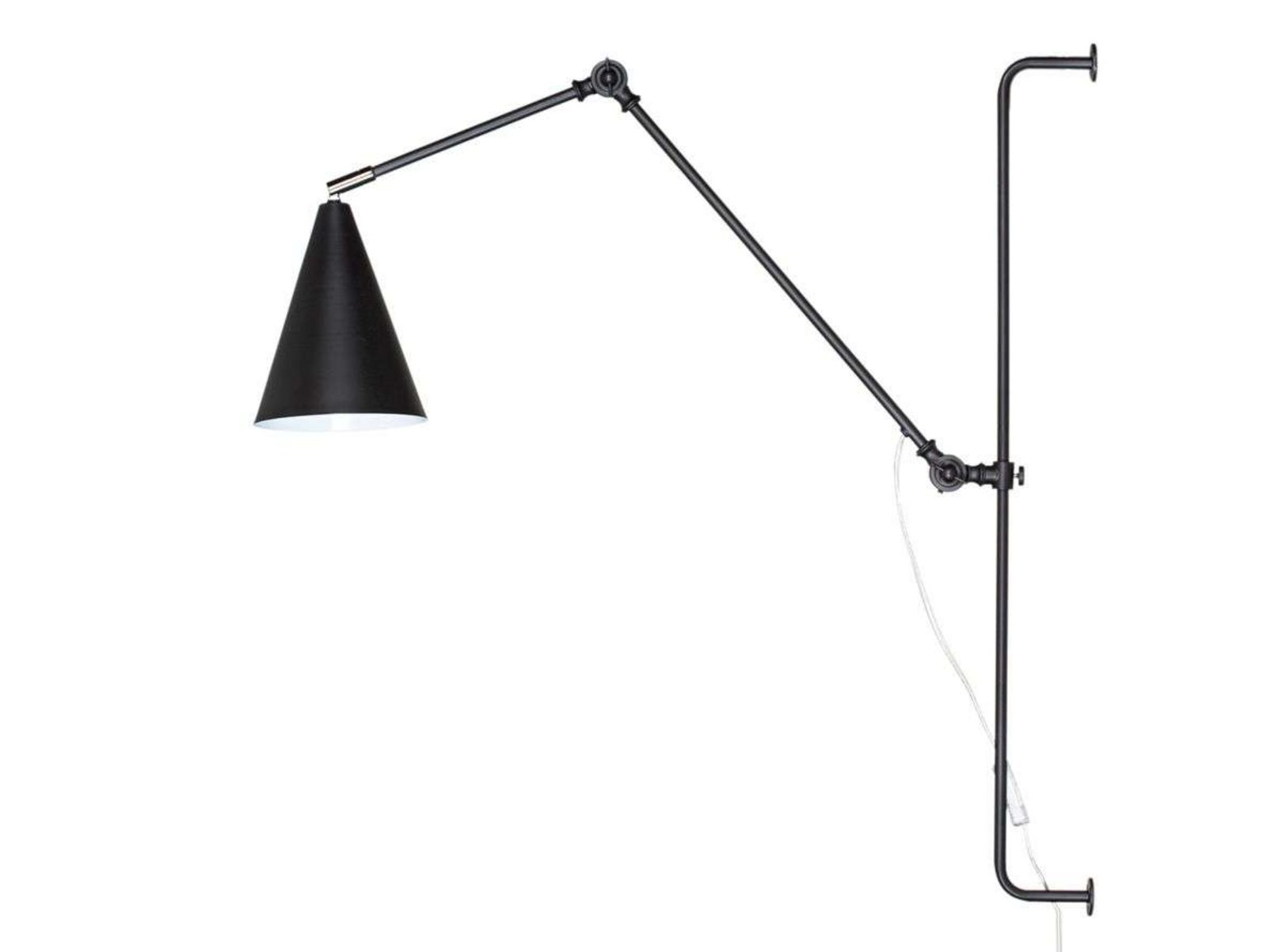 Yukon Wall Lamp Long Matt Black - By Rydéns