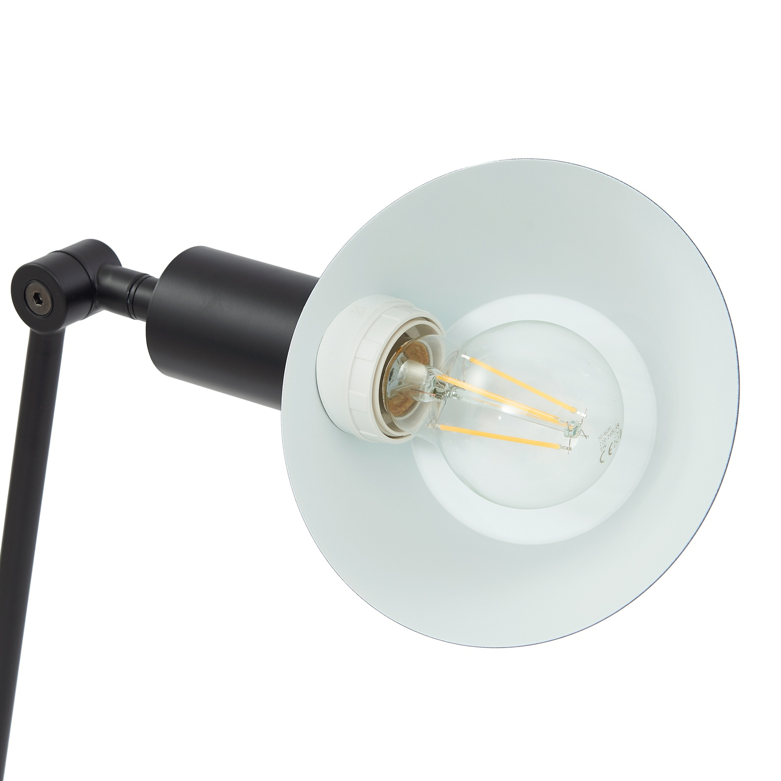 Lindby lampe à poser Corali, noir, métal, hauteur 64cm