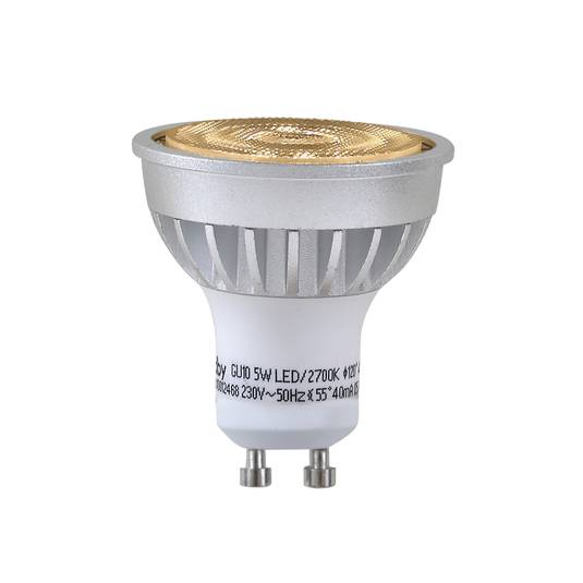 Lindby LED reflektor, GU10, 5 W, opal, 2700 K, 55°