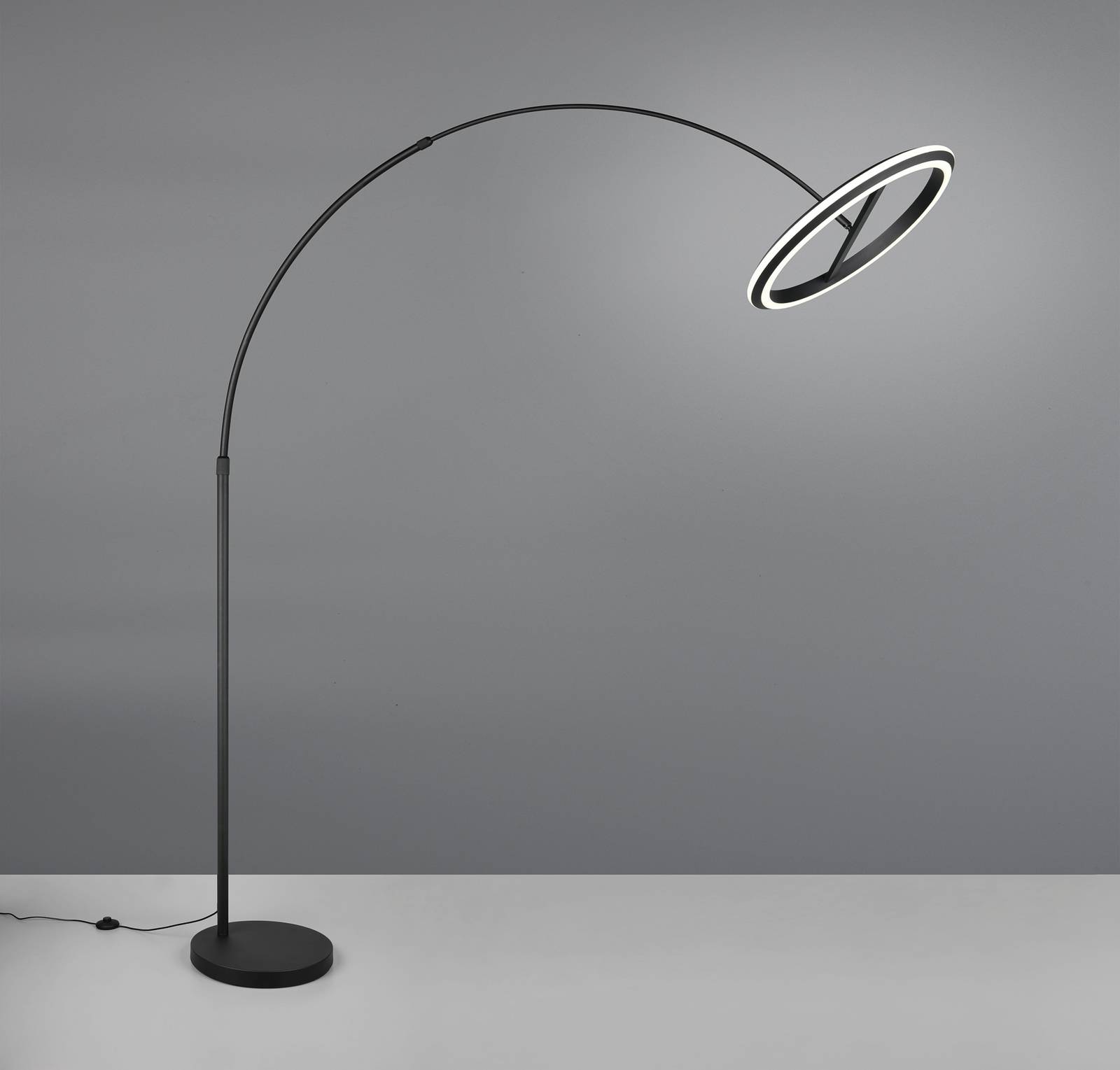  Trio Lighting Led-bogen-stehlampe Amador, Schwarz, Höhe 205 Cm Metall 