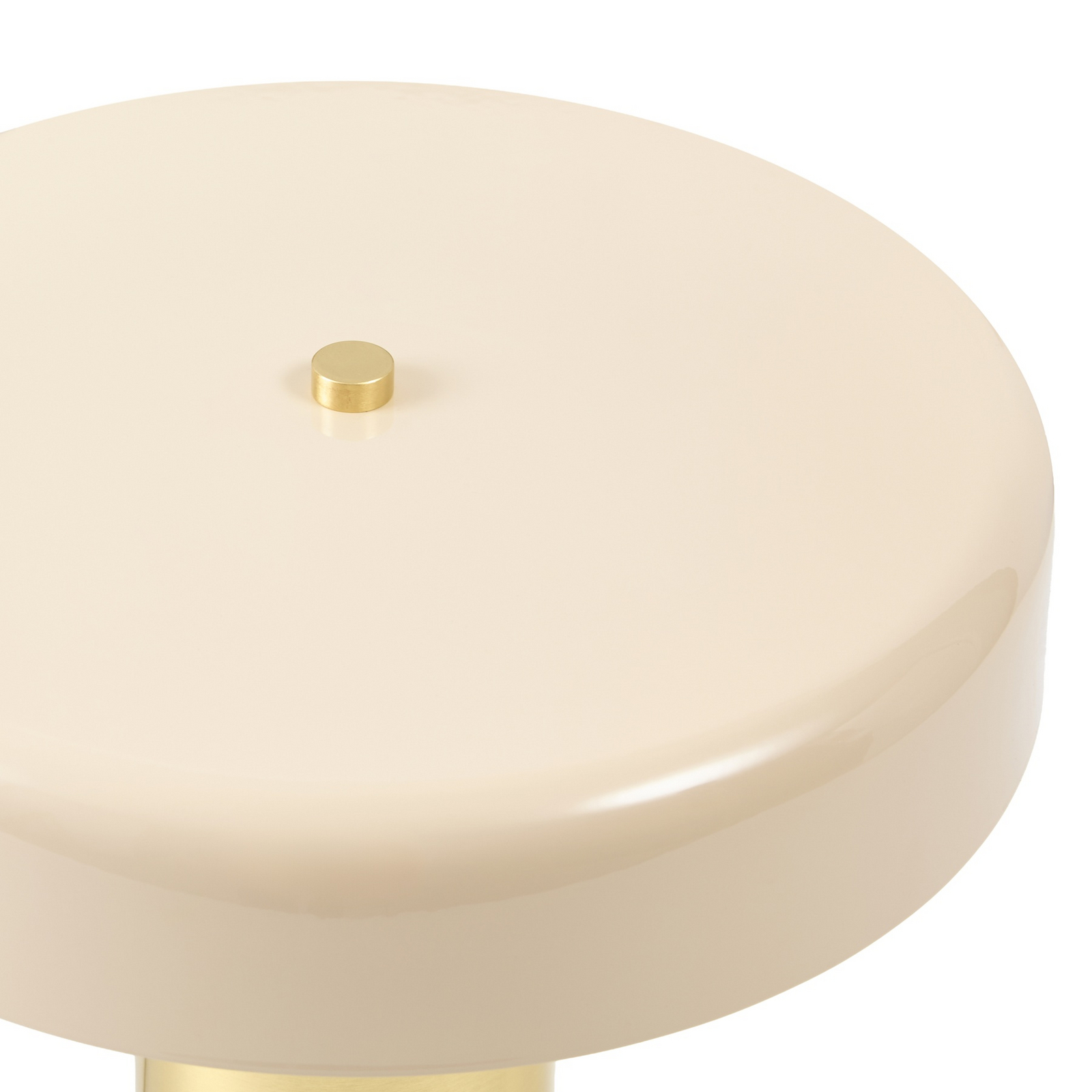 Nola tafellamp Dionne, messing/beige, 33 cm, metaal, E14