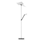 Lampe sur pied LED Evolo CCT avec lampe de lecture LED blanc/noir