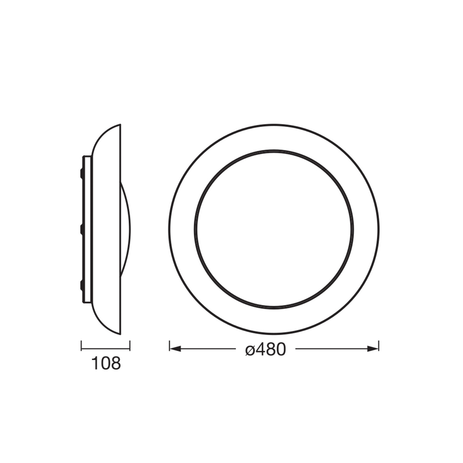OSRAM LED griestu lampa ORBIS PLATE, rozā, Ø 48 cm, clickdim