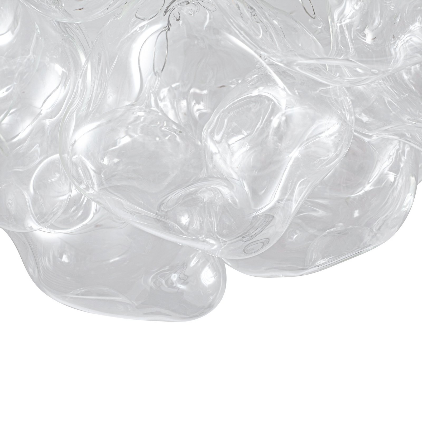 Plafonnier Diborah, transparent, Ø 49 cm, verre, G9 - Lucande