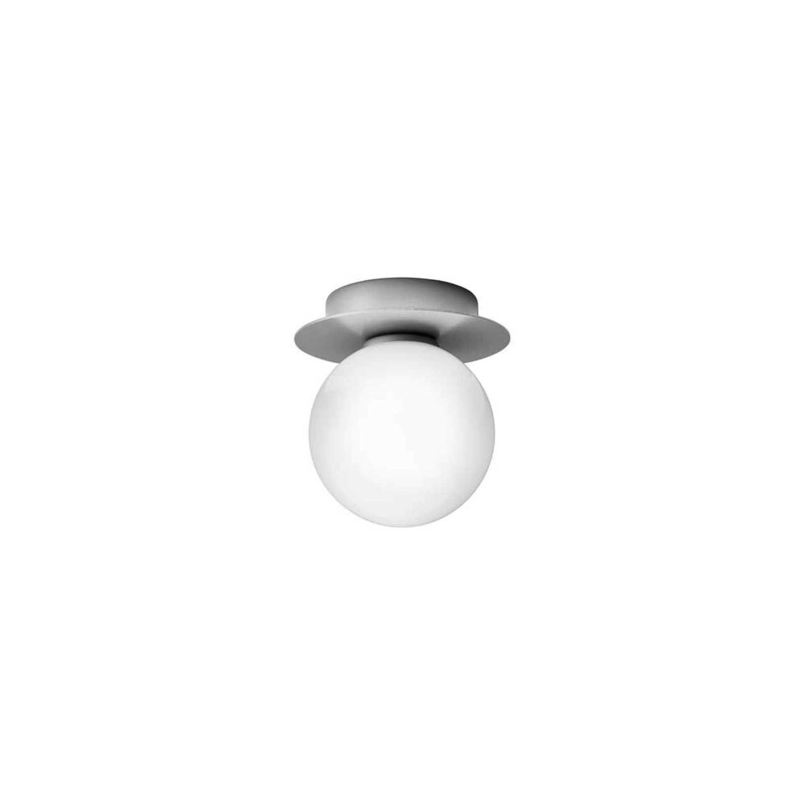 Liila 1 Wall/Ceiling Lamp IP44 Small Light Silver/Opal - Nuura