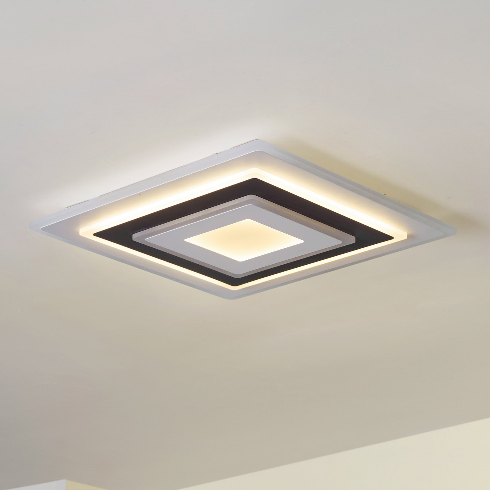 Lindby LED stropní svítidlo Rebeka, 50 x 50 cm, CCT, stmívatelné