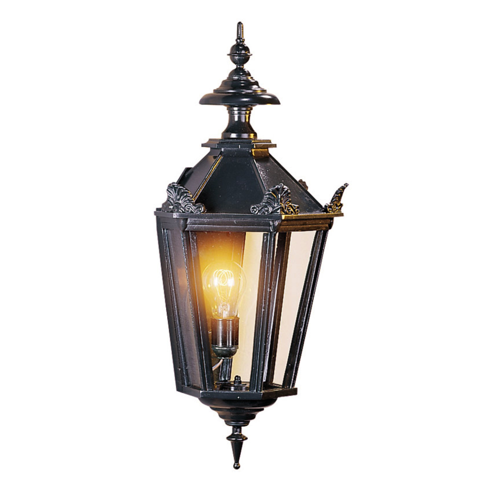 K. S. Verlichting Outdoor wall light Oxford, black | Aluminium