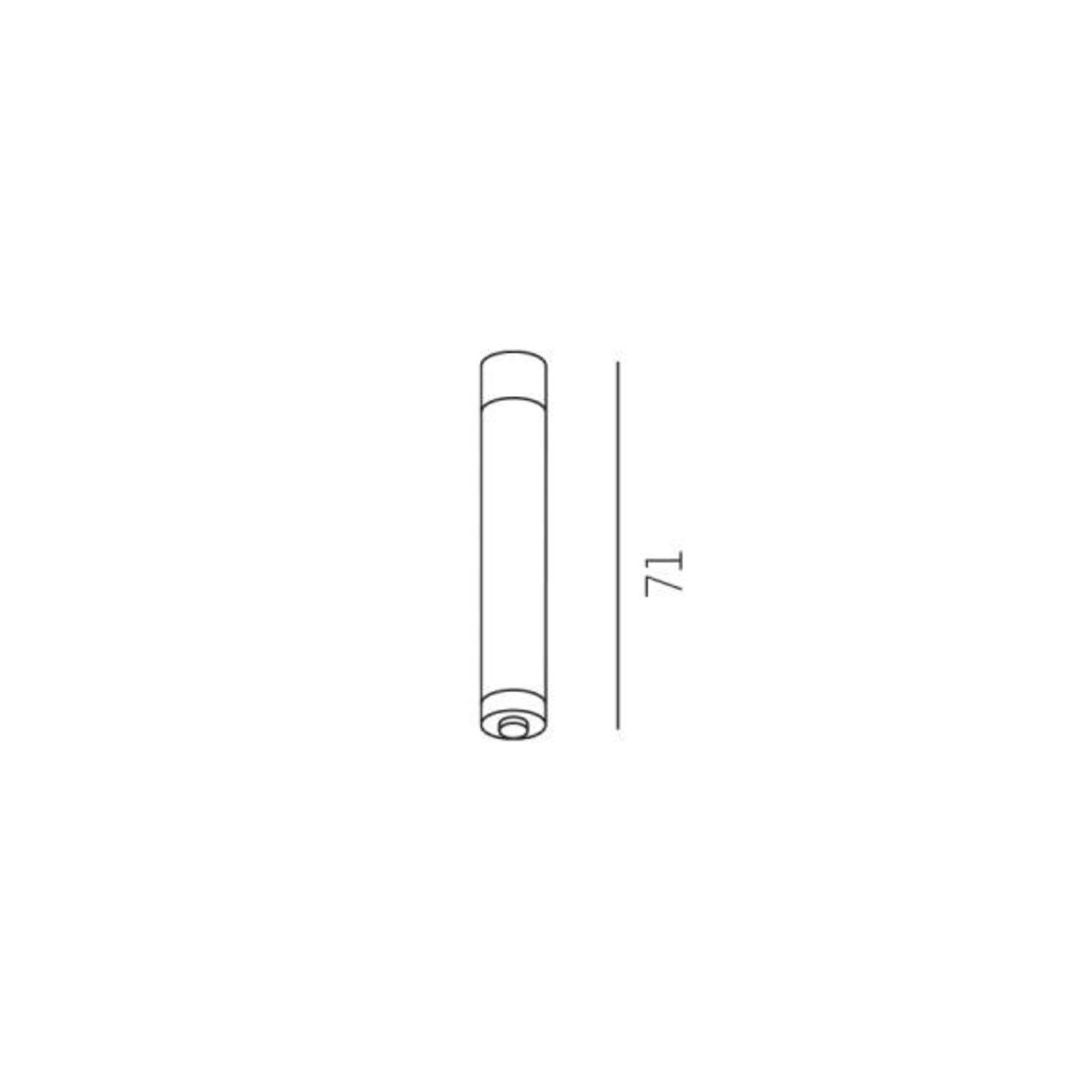 Mennyezeti rögzítő Volare sínhez, 7,1cm fehér