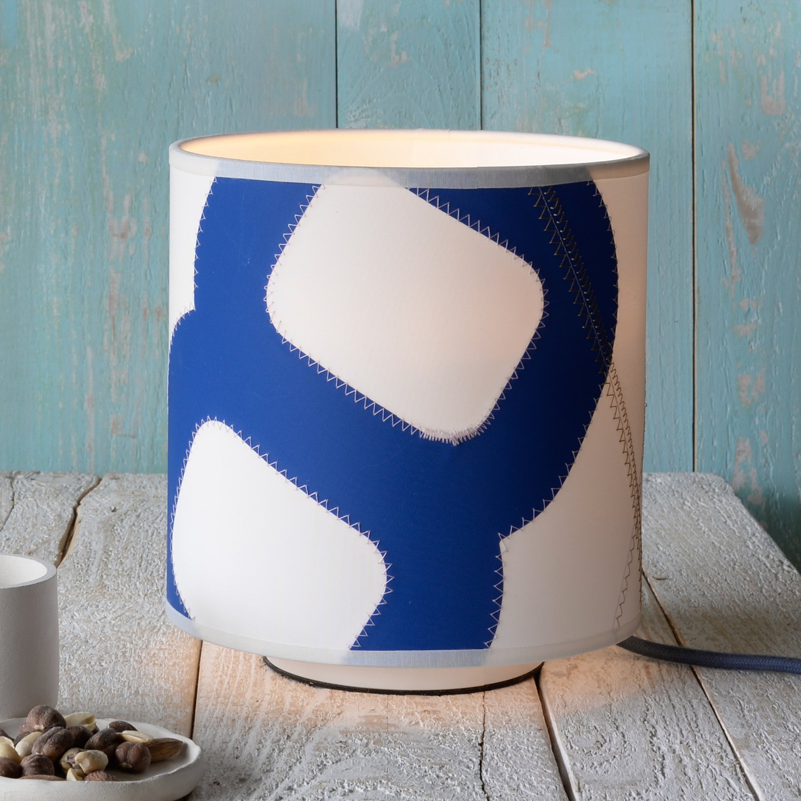 Home harbour table lamp made of sailcloth