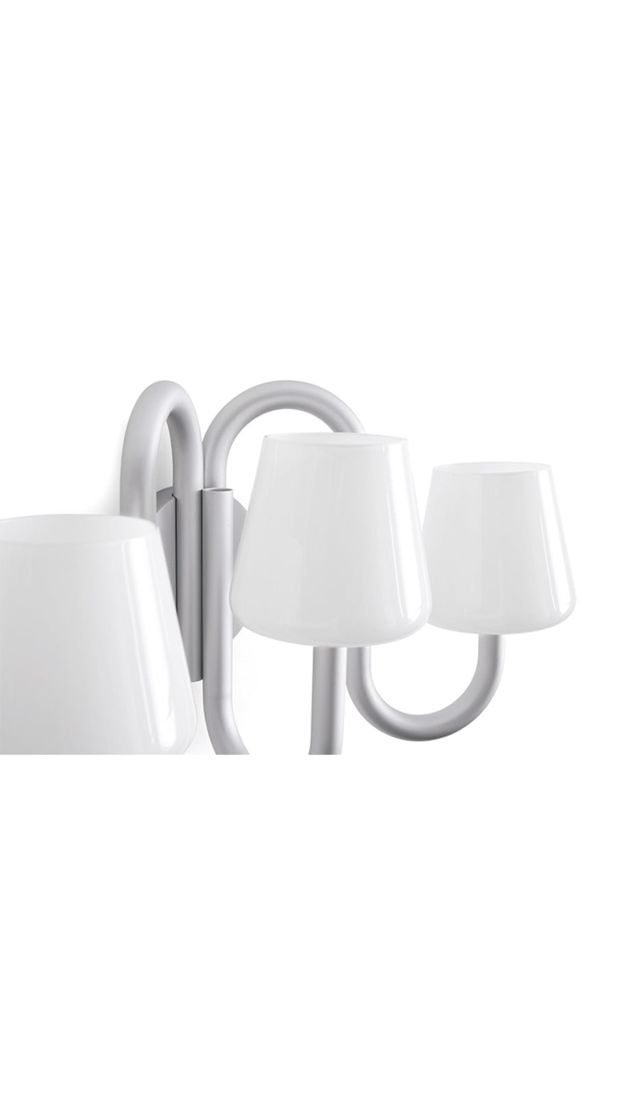 Apollo Sconce V&auml;gglampa Alu/White Opal HAY - Vardagsrum - Aluminium