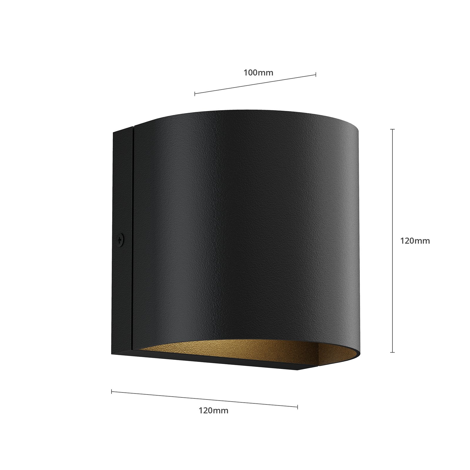 Gladis LED Aplique Exterior Black - Lindby