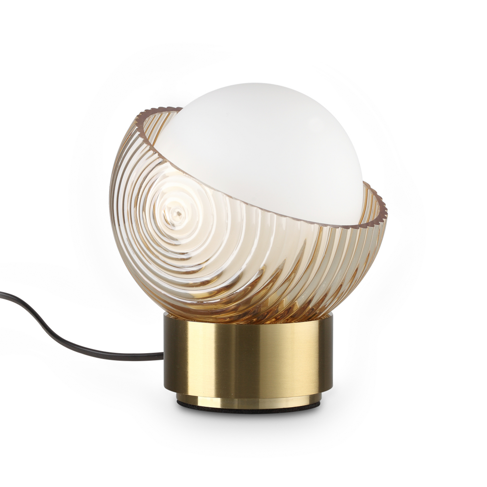 IDEAL LUX bordslampa Bloom mässing/bärnsten Höjd 13 cm IDEAL LUX bordslampa Bloom mässing/bärnsten Höjd 13 cm