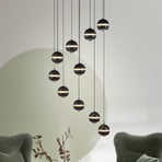 SCHÖNER WOHNEN LED hanglamp Lini zwart 10-lamps rond 3000K