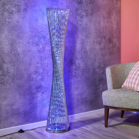 Upeasti muotoiltu Philia RGB LED-lattiavalaisin