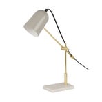 Lampada da tavolo Nerath, grigio, acciaio/marmo, 32 cm, E14