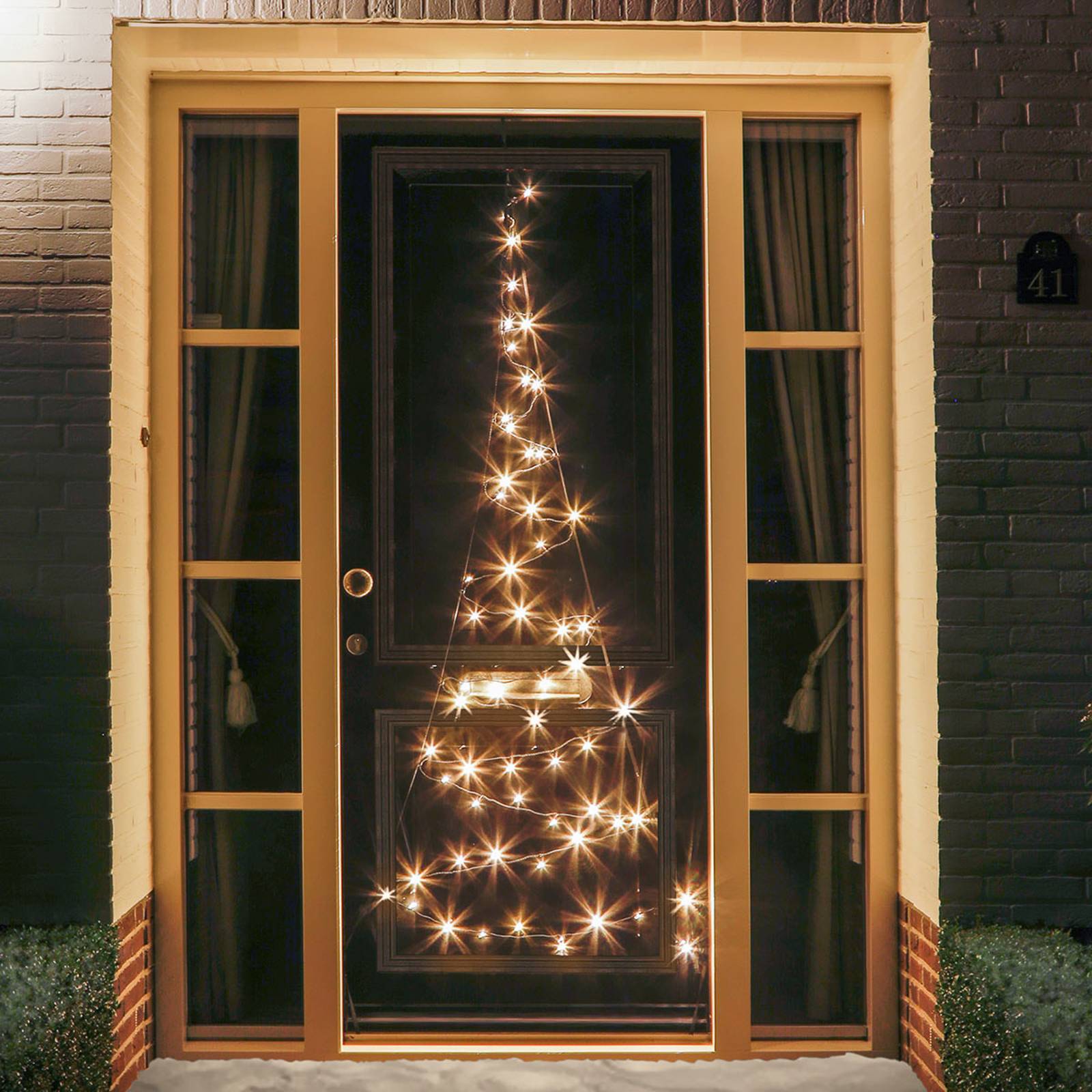 Silhouette sapin de porte Fairybell® 120 LED clign