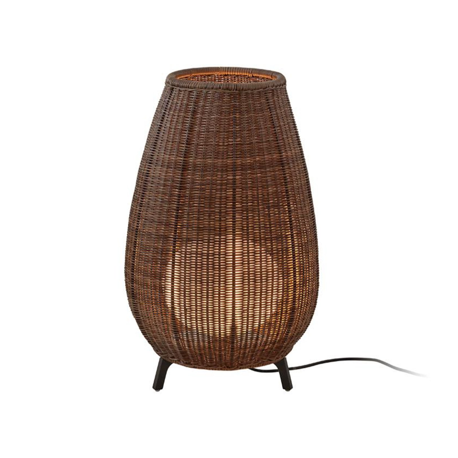 Bover LED-terrasslampa Amphora, 77 cm, grafitbrun/brun