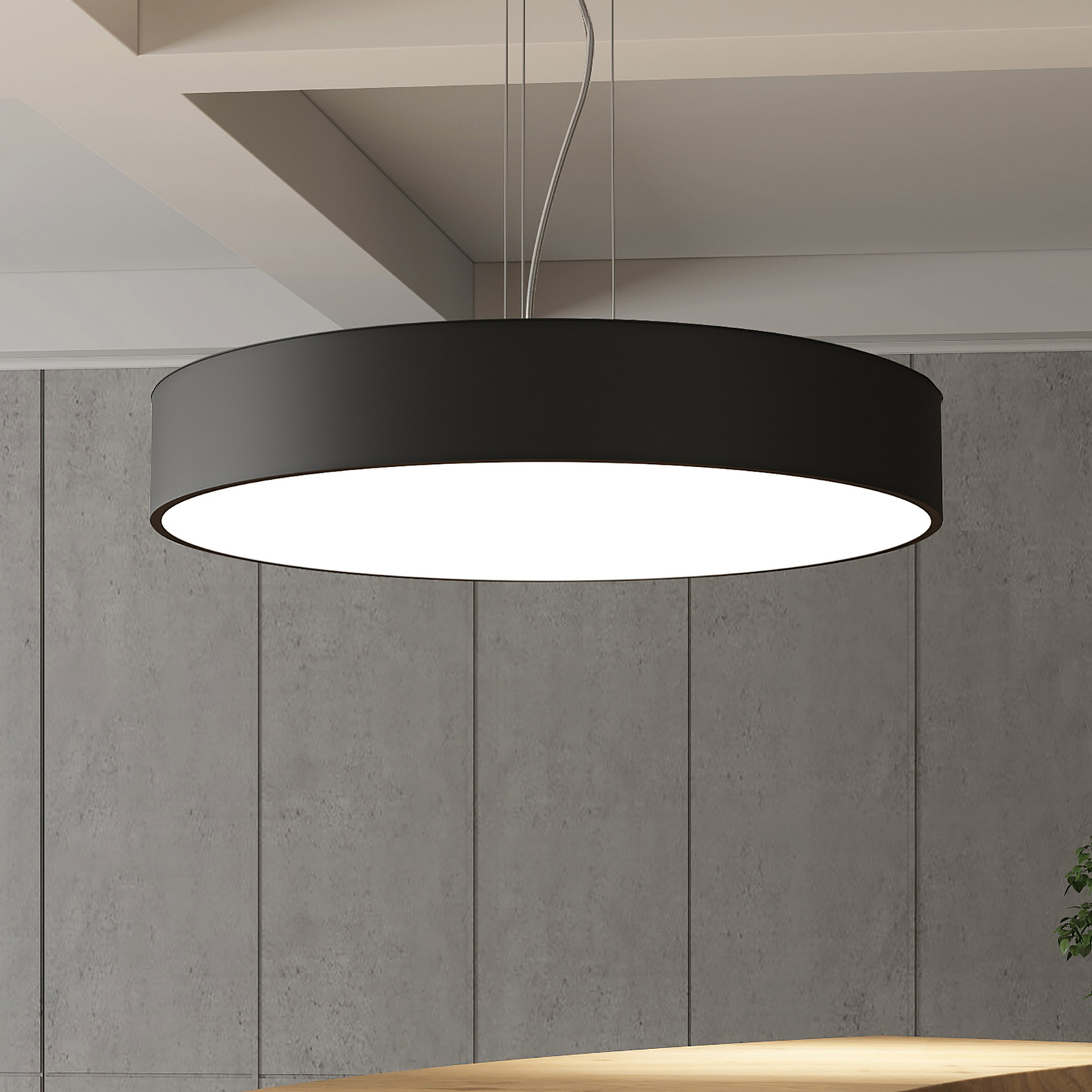 Arcchio Noabelle LED závěsné světlo, černé, 60 cm