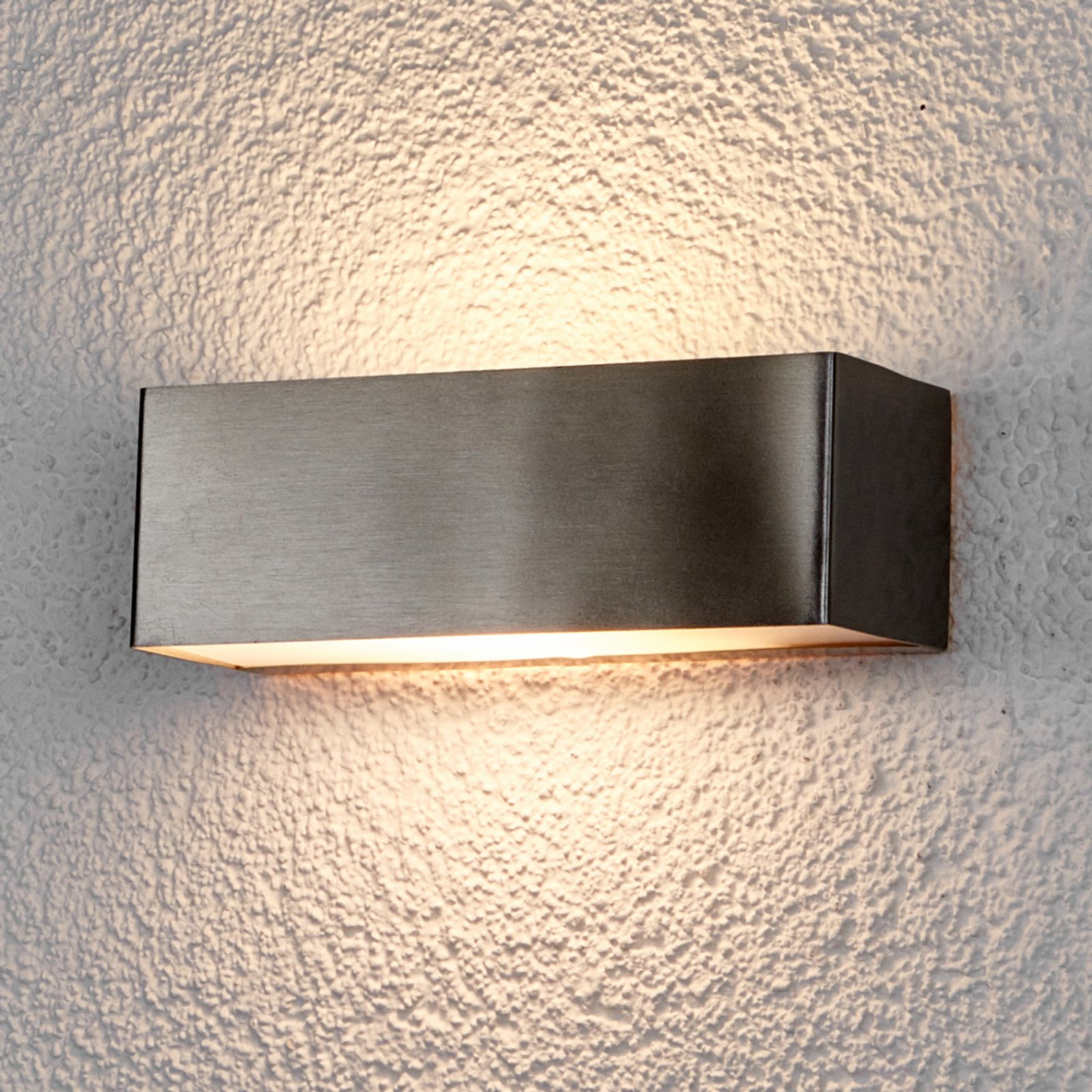 Lámpara pared exterior LED Alicja de acero inox