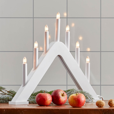 Hvit lysestake Jarve i moderne design