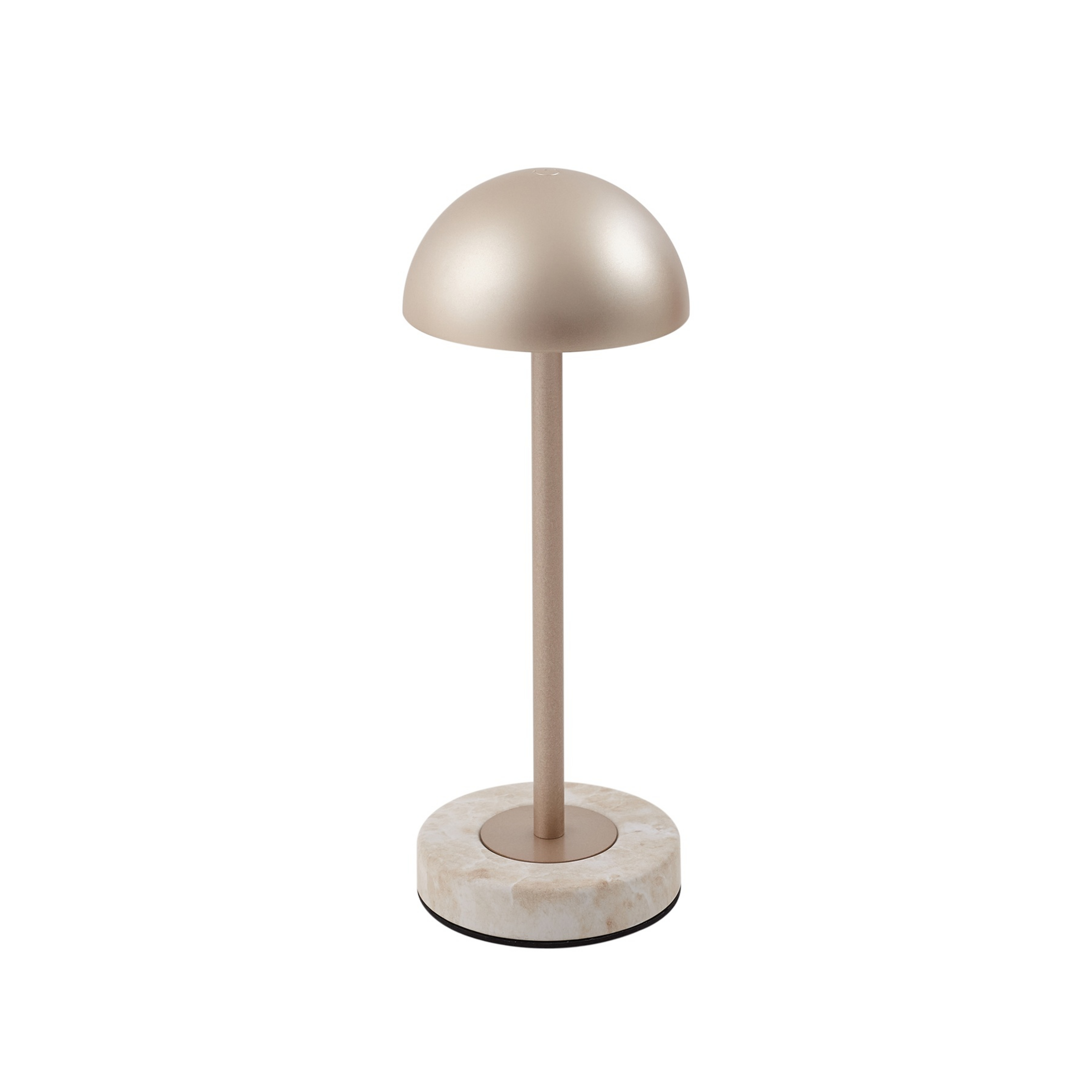 Pippin LED-Akku-Tischlampe, IP44, gold/travertin - Lindby