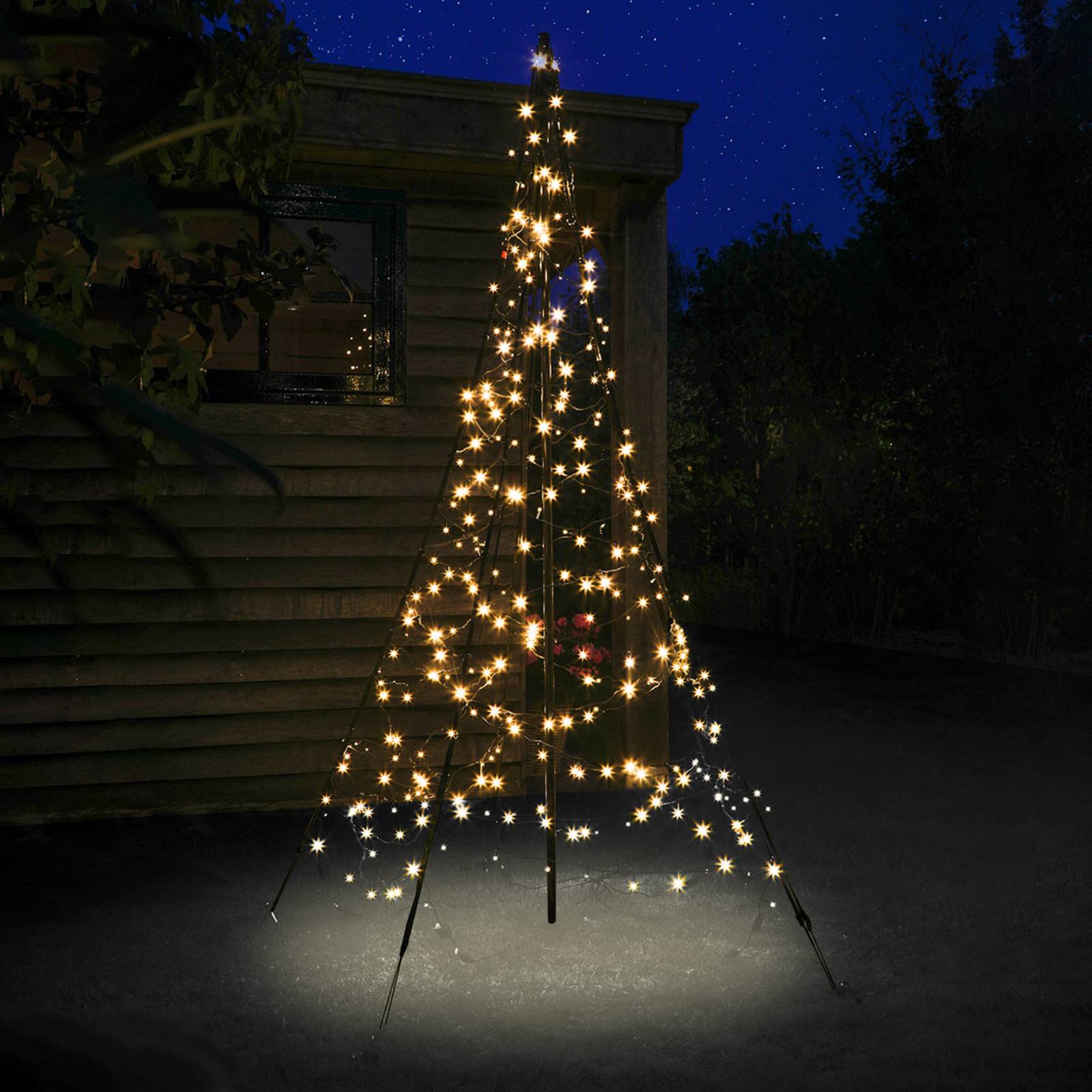 Fairybell Vánoční stromek Fairybell s tyčí, 2 m 300 LED diod