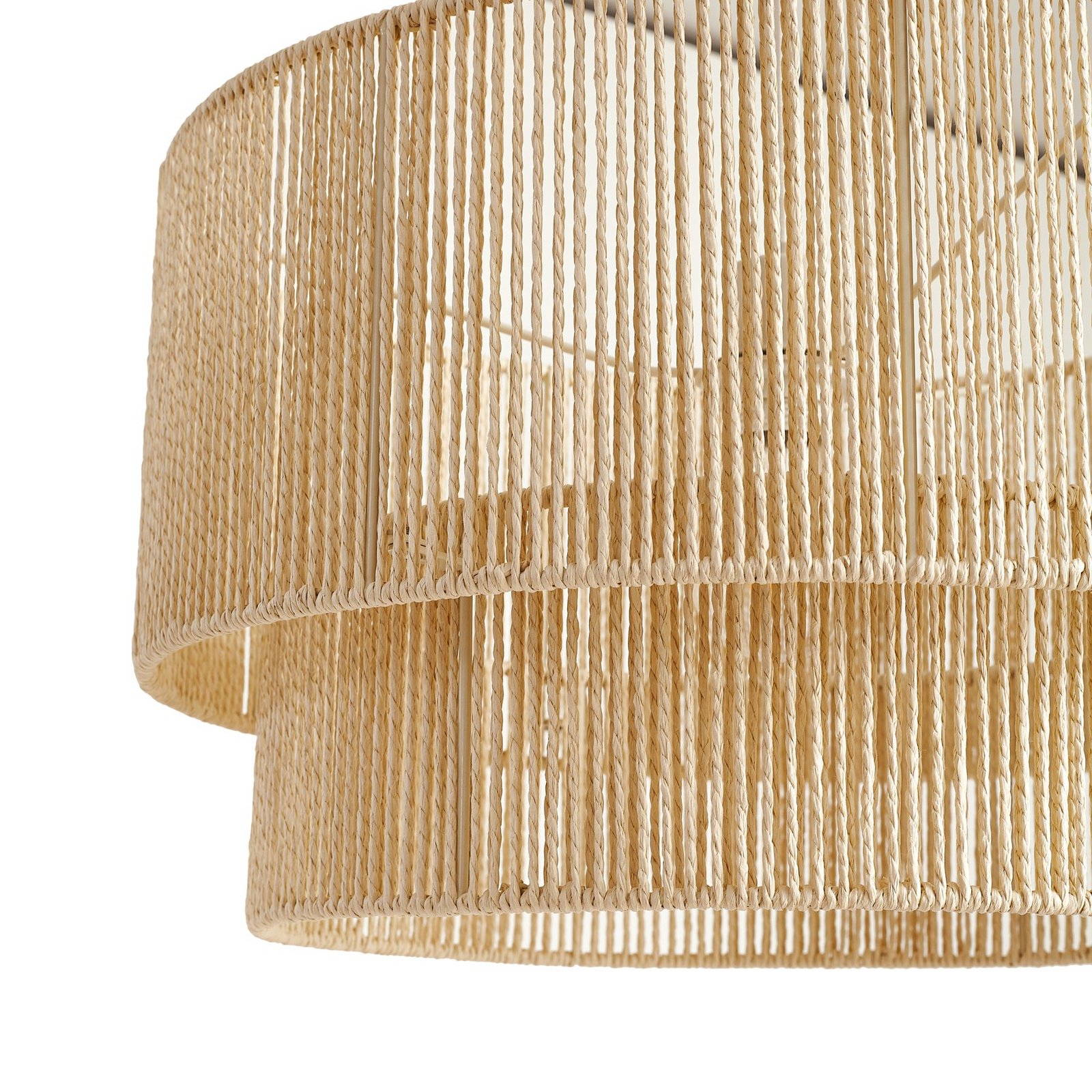 Lindby Hängeleuchte Anuva, Ø 45 cm, beige, Papier, E27