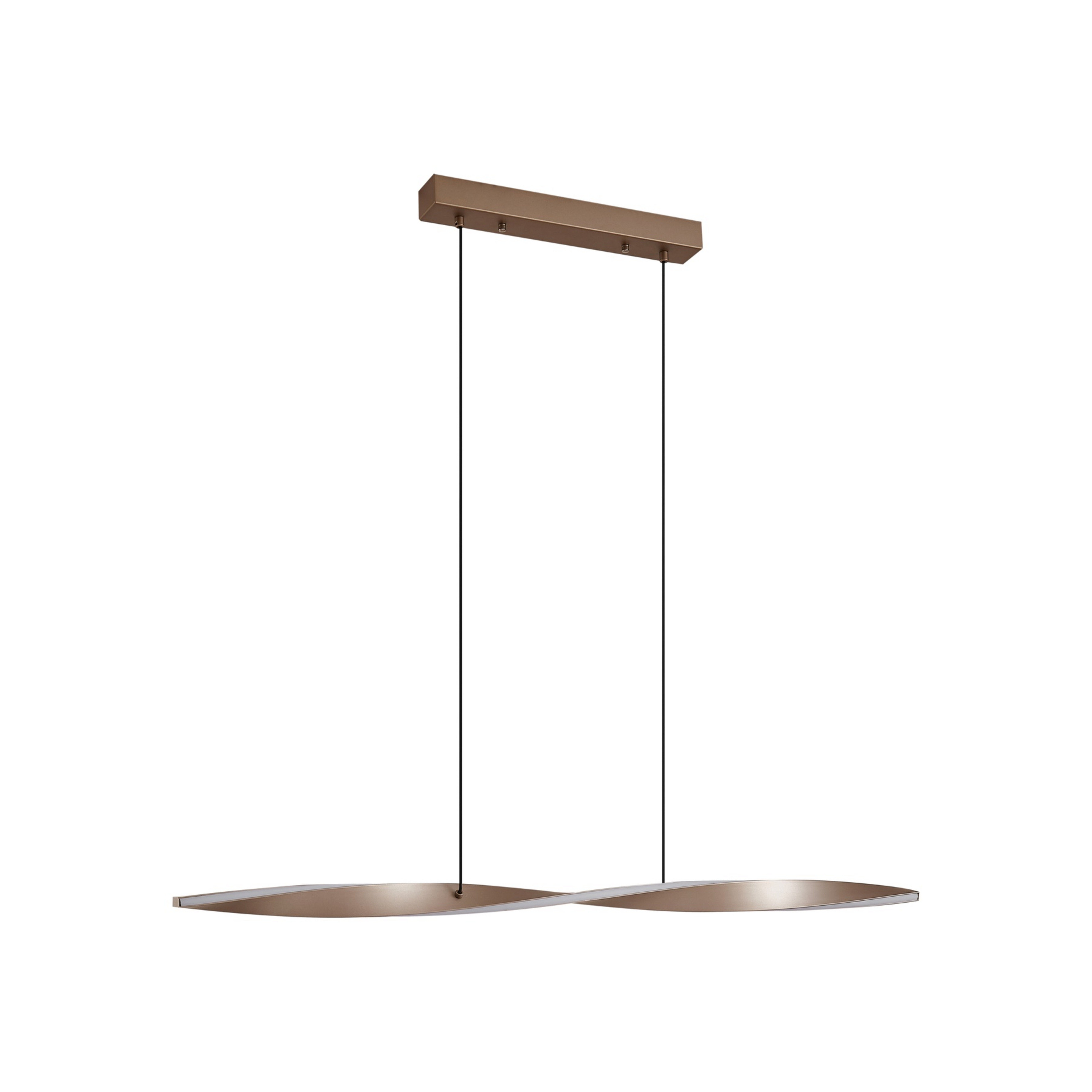 Jaren LED-hengelampe, 100 cm, CCT, svart/brun - Lindby