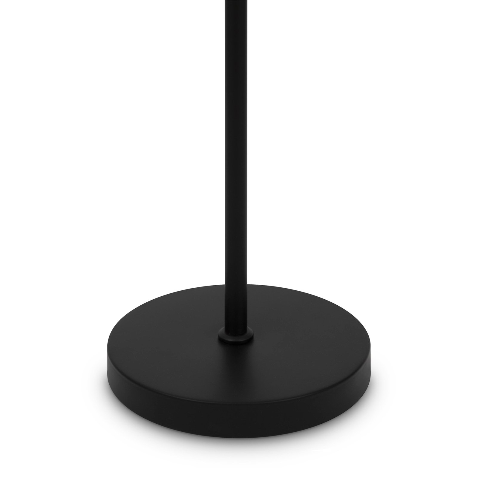 Подова лампа Maytoni Ring със стъклен абажур, черна