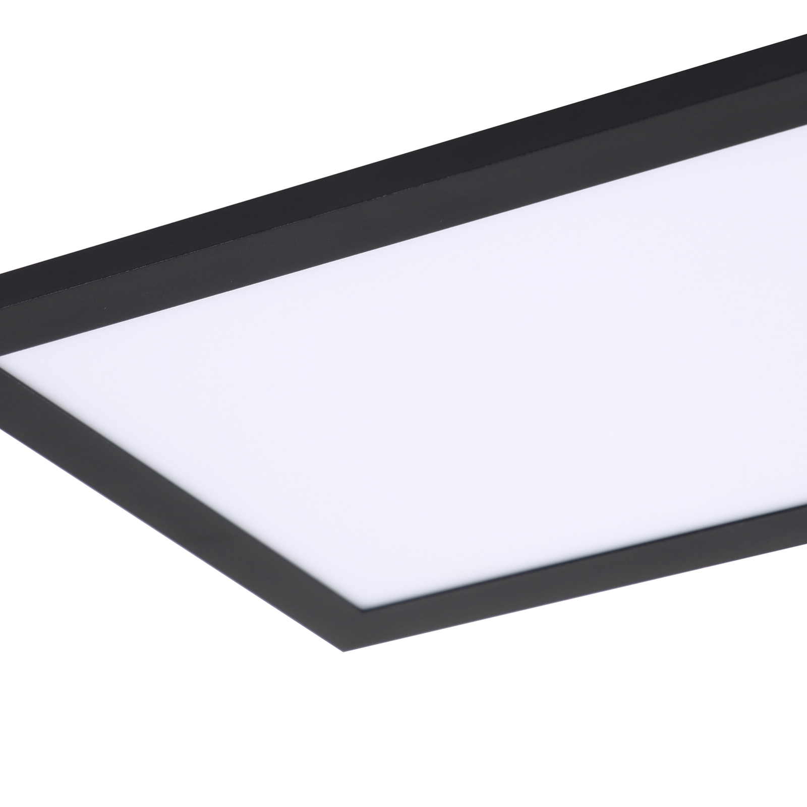 Lindby Panneau LED Enhife, noir, 80x20 cm
