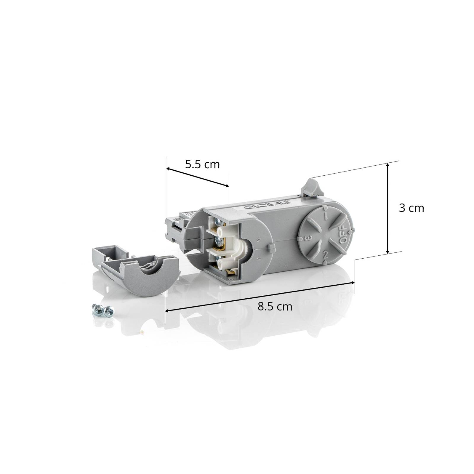 GLOBAL Multiadaptateur triphasé Noa charge 10 kg gris