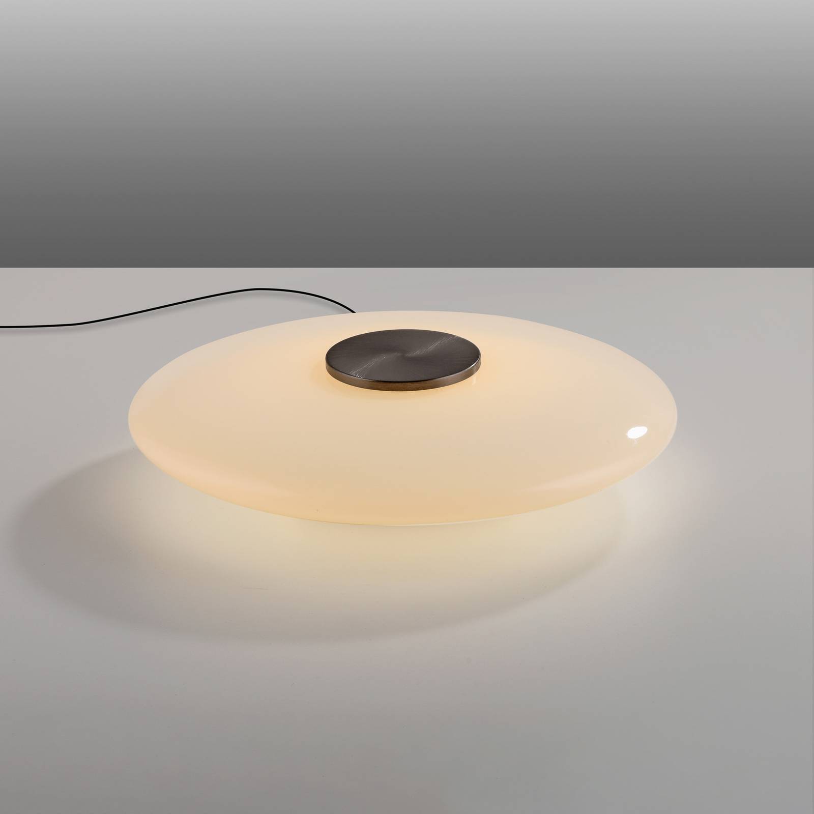 Lampa stołowa LED PURE Vitrum brązowy/opal, ściemniany szkło/aluminium