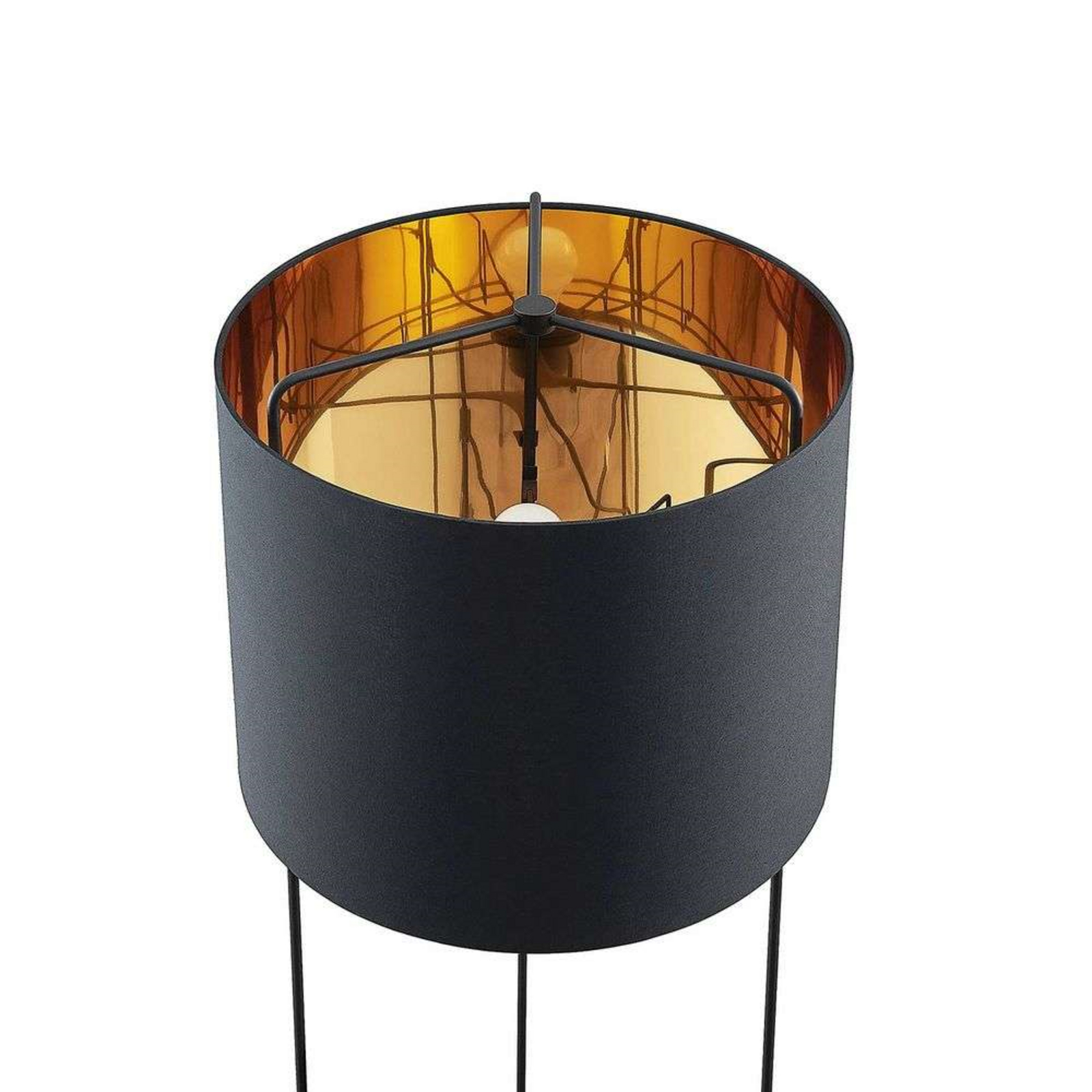 Kesta Floor Lamp Black/Gold - Lindby