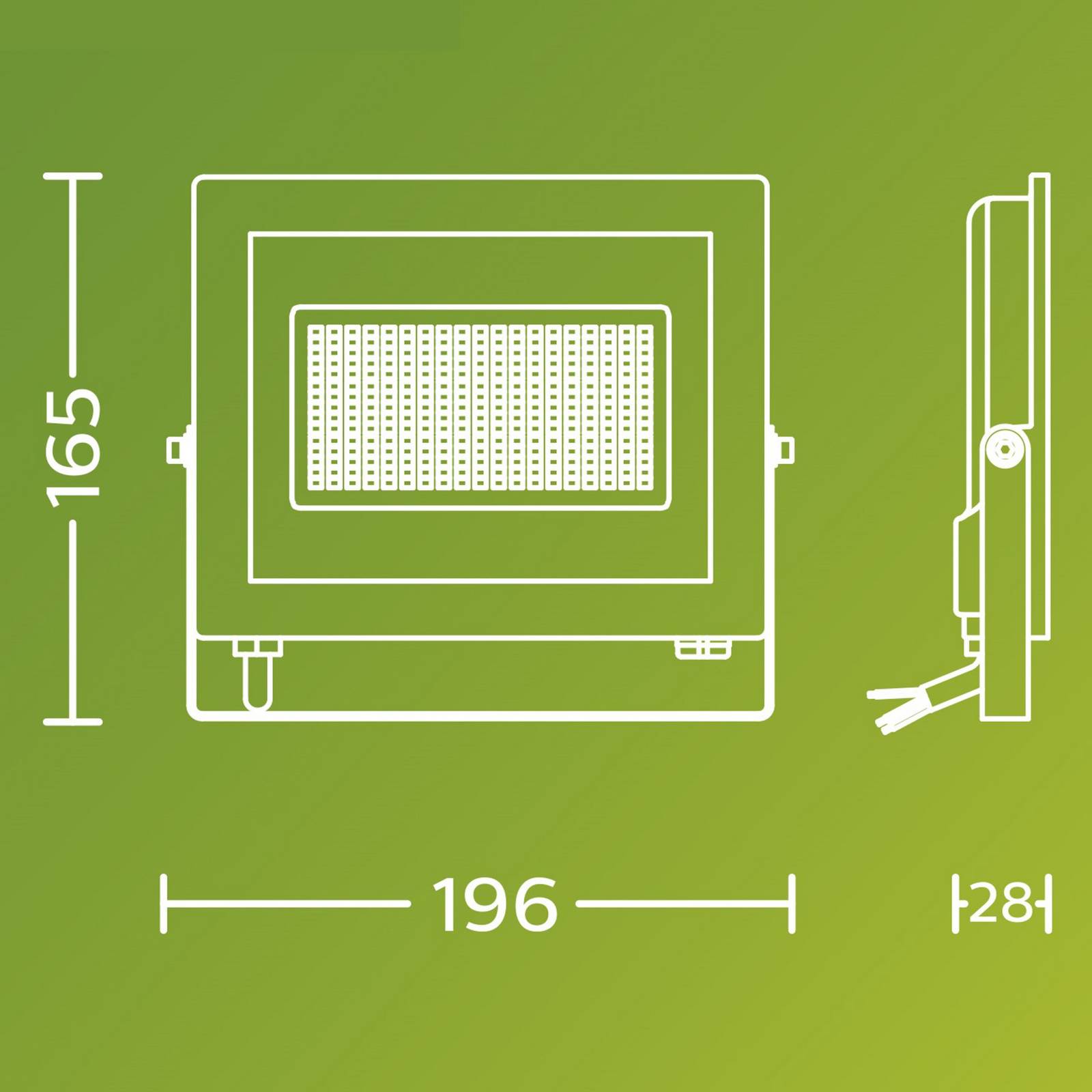 Reflektor zewnętrzny LED Philips Lois UE flood, 24 W, 3000 K, IP65