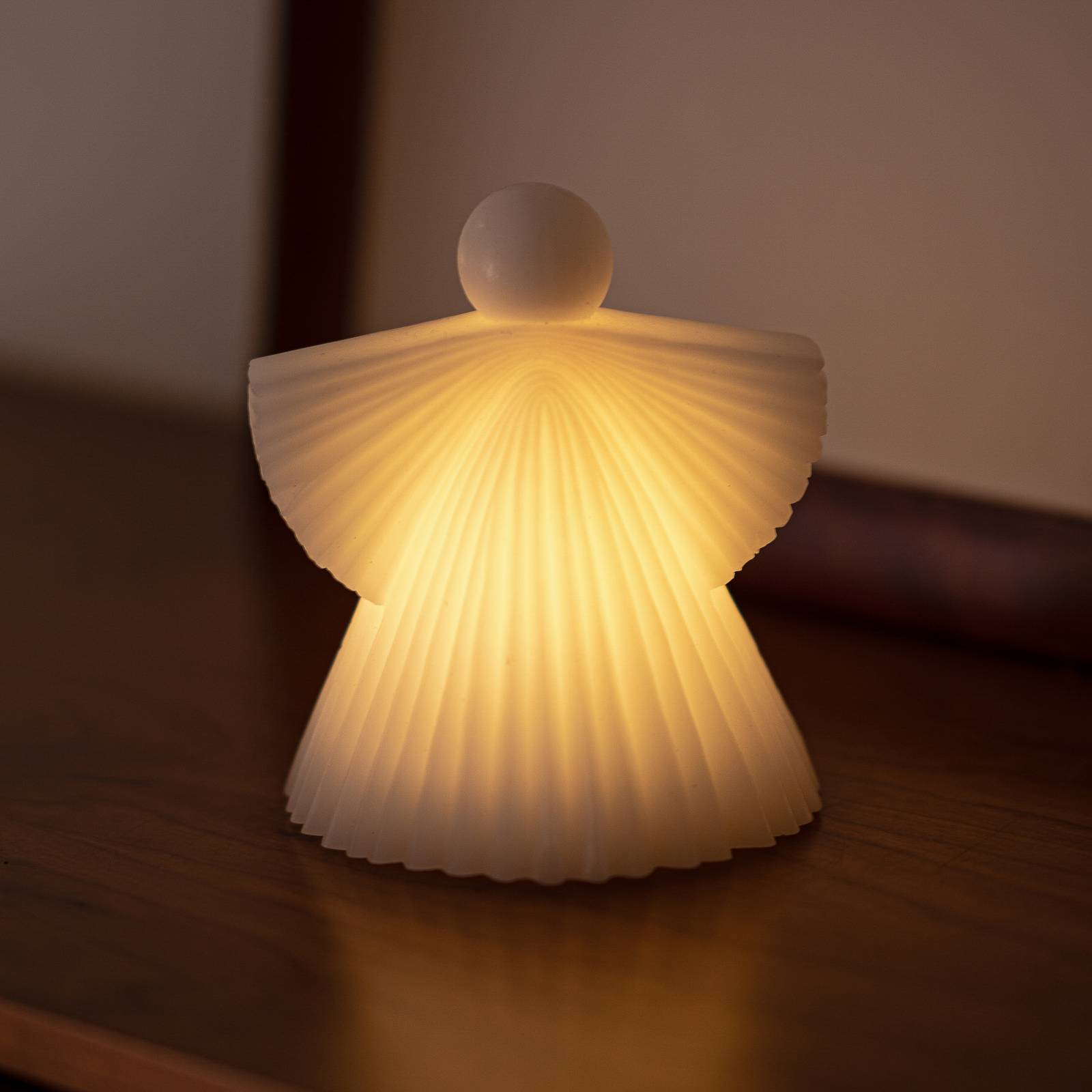 Sirius Figure déco LED Asta ange cire blanche 12,5 cm