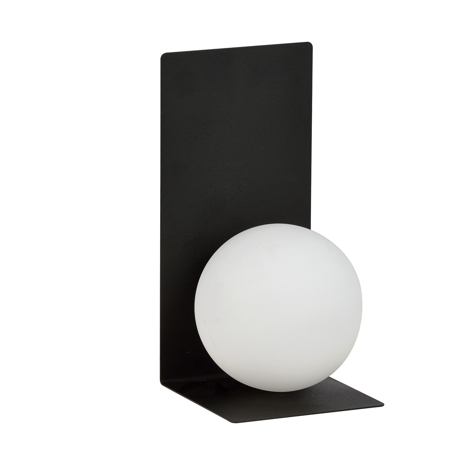 Wandlamp vorm 5, 15 cm x 30 cm, zwart/opaal