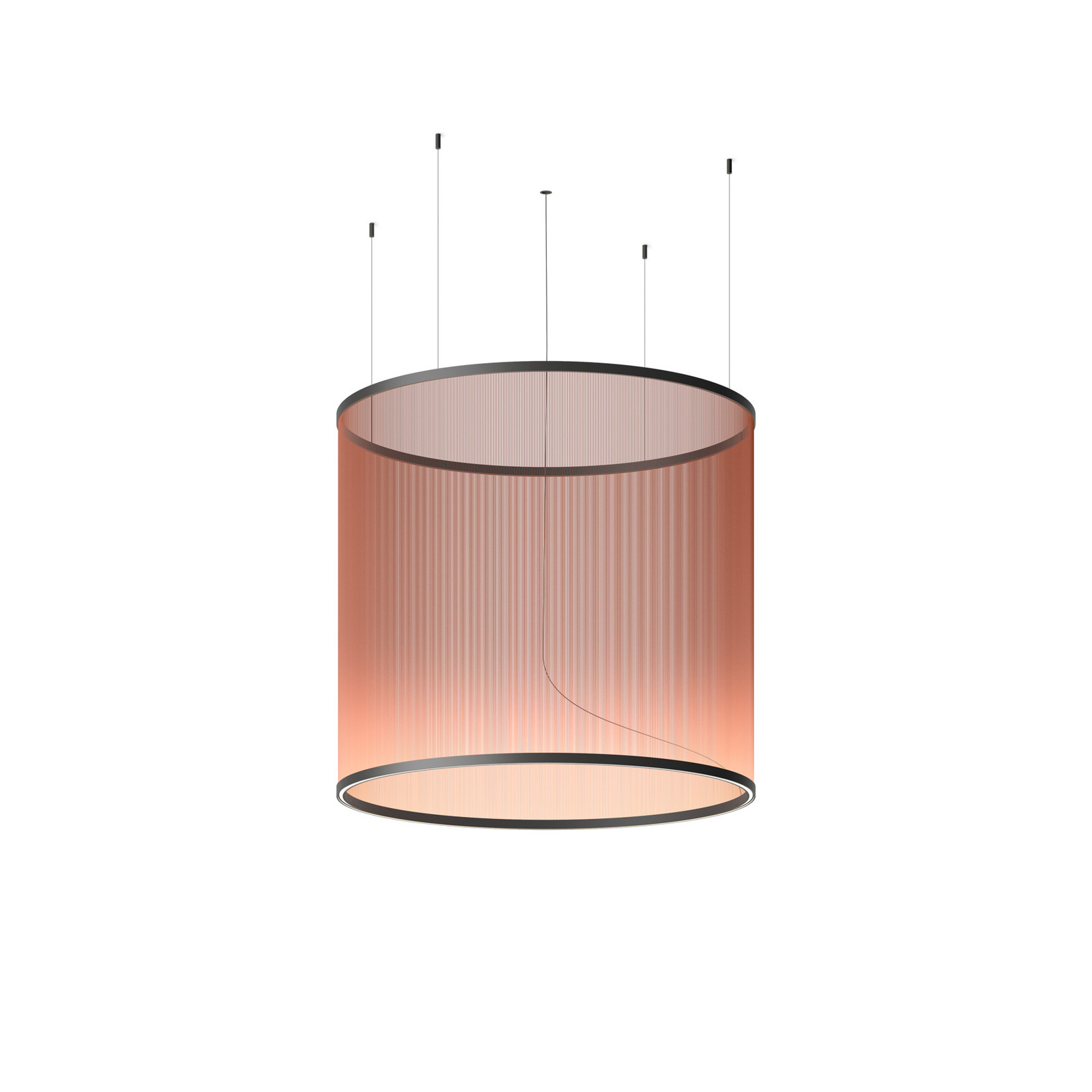 Lampă suspendată LED Vibia ARRAY roșu-maro 113x124 cilindric 927 dimabil - Camera de zi / sufragerie - Design - roșu-maroniu - Alamă