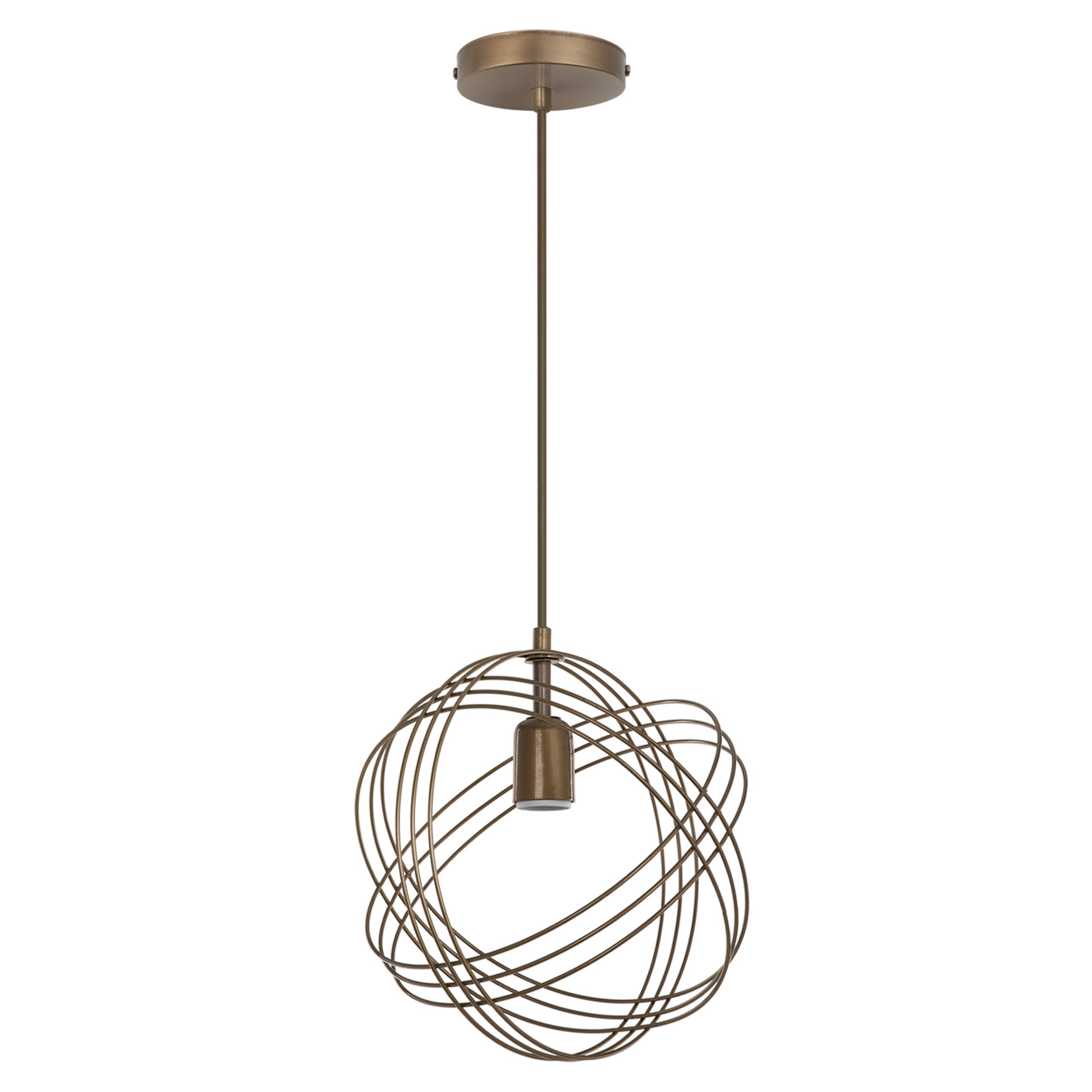 Hängeleuchte Mekik, altgold, Metall, Ø 28 cm