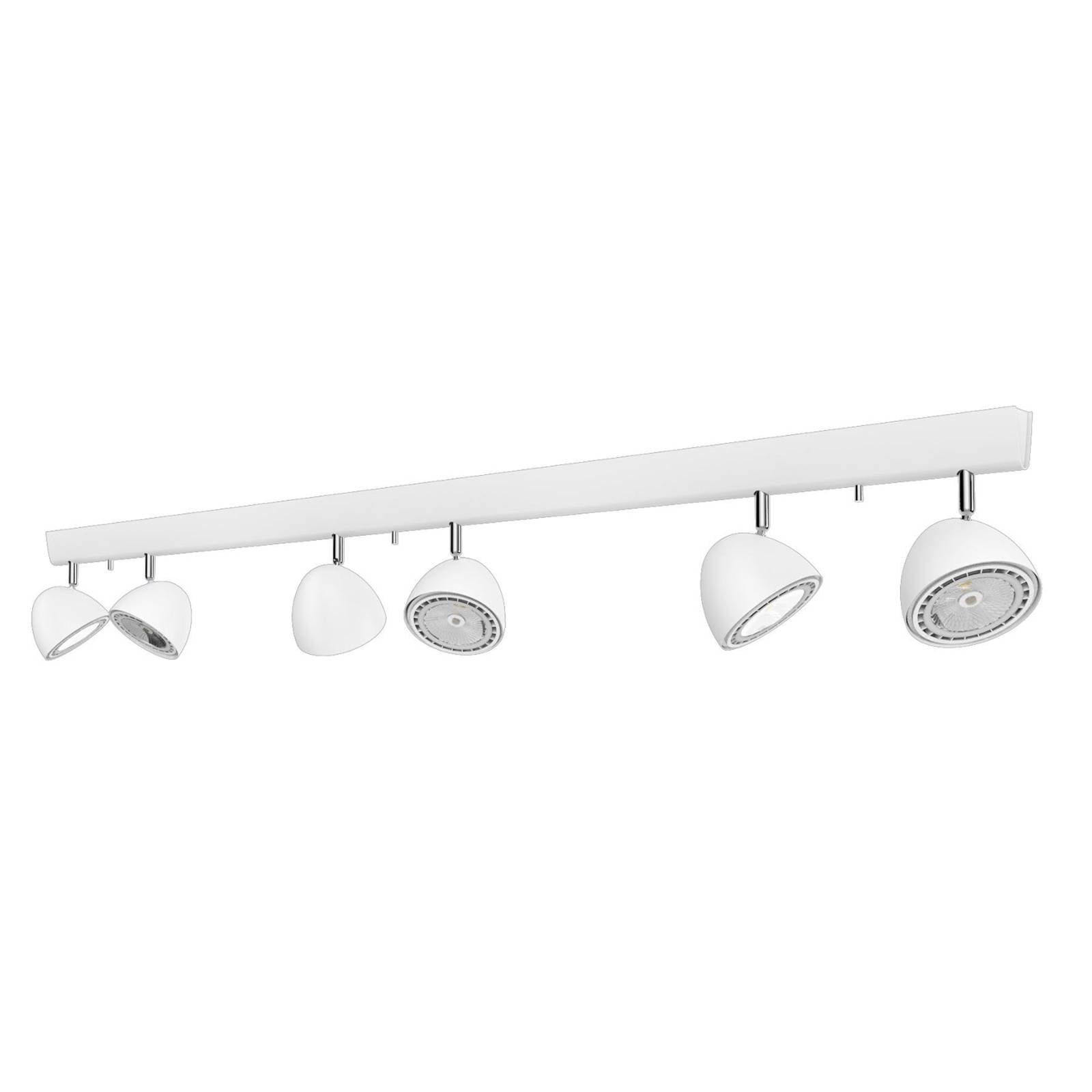 Takspotlight Vespa VI, vit, 6 lampor