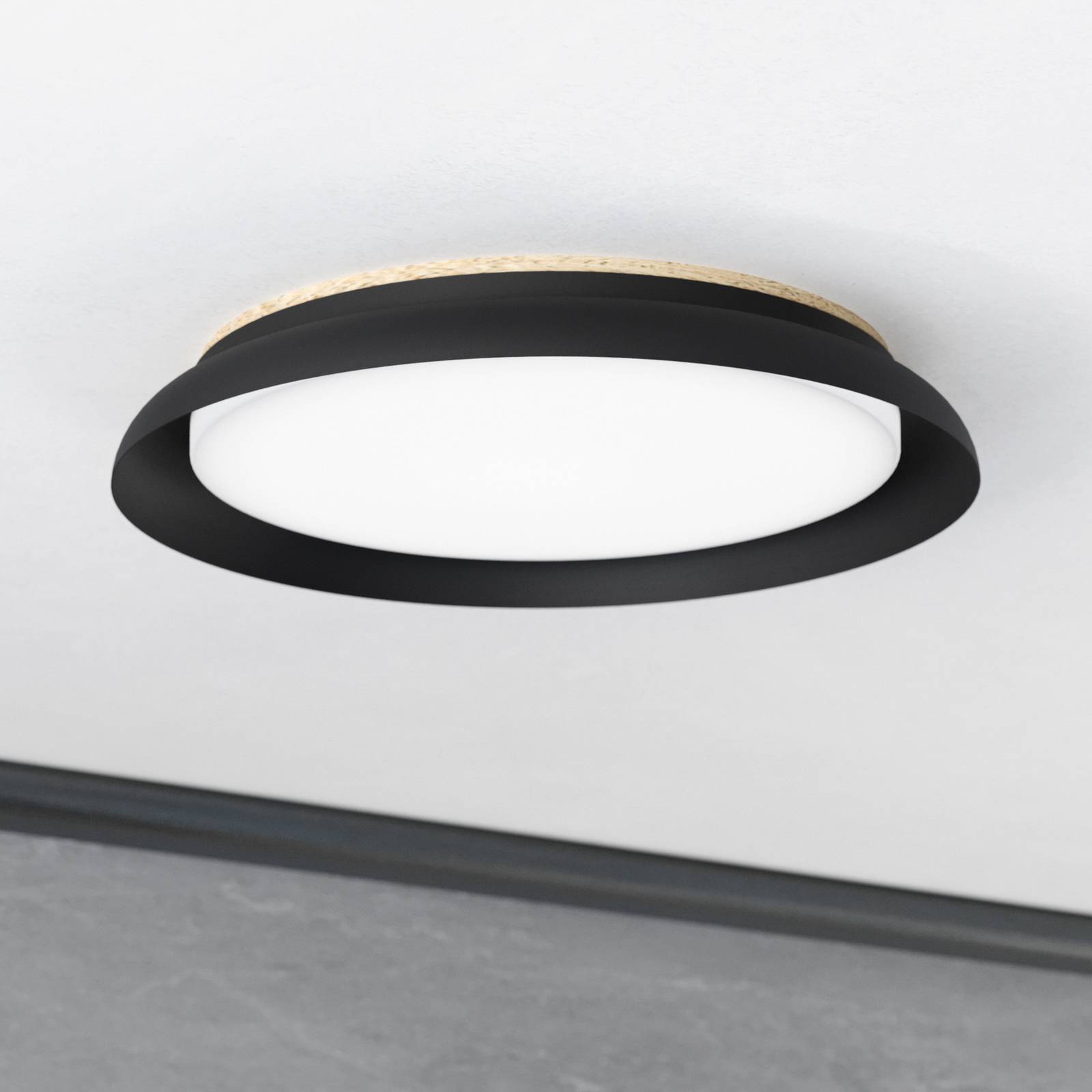 LED-Deckenleuchte Penjamo Ø 46,5cm, schwarz günstig online kaufen