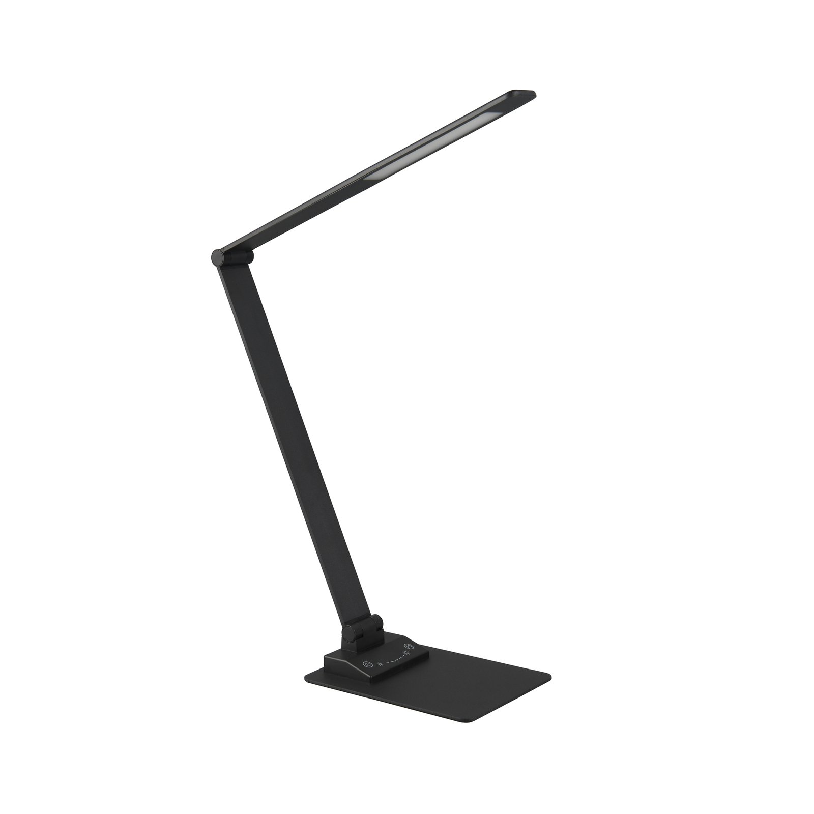Lampada da tavolo LED Travis, nera, CCT, dimmerabile, touch, USB