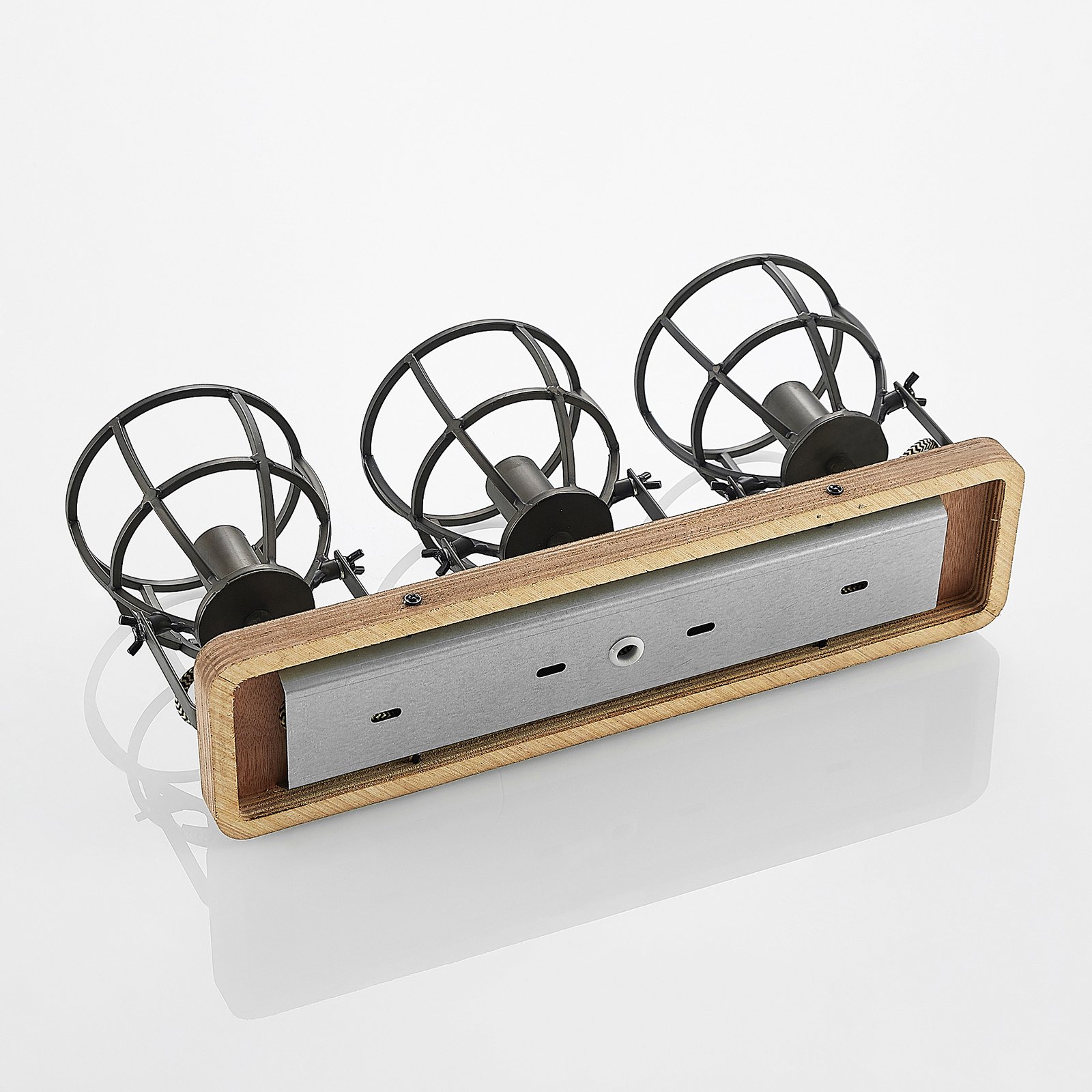 Rutger 3 PlafondWood/Black - Lindby