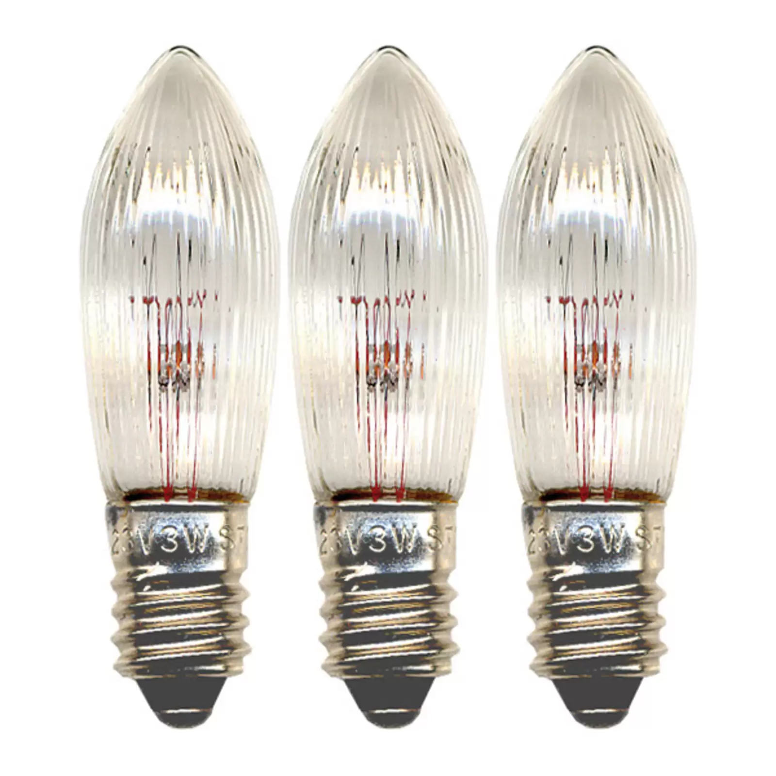 Ampoules À L'Unité  E10 3W 55V Lampe Bougie De Rechange Pack De 3